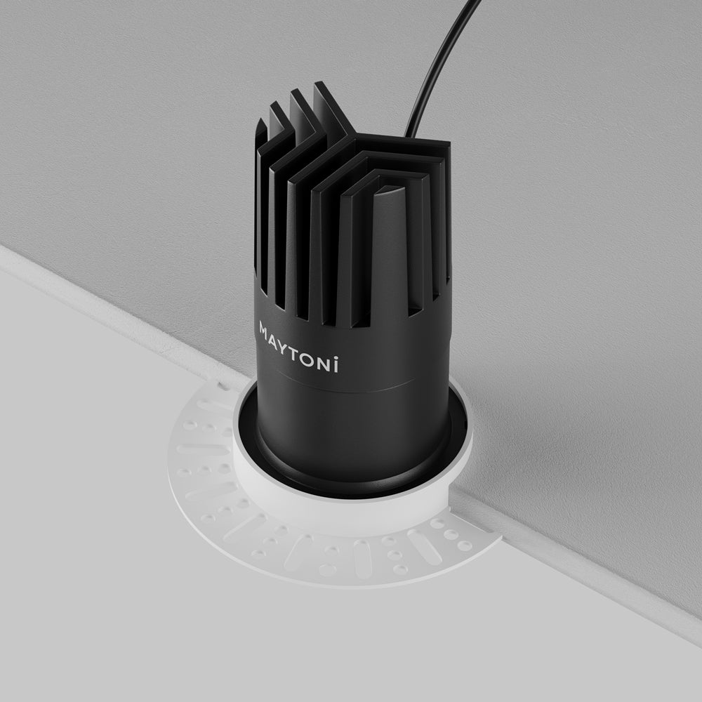 Maytoni Dip LED 50° ugradbena kružna svjetiljka za dolje, crna