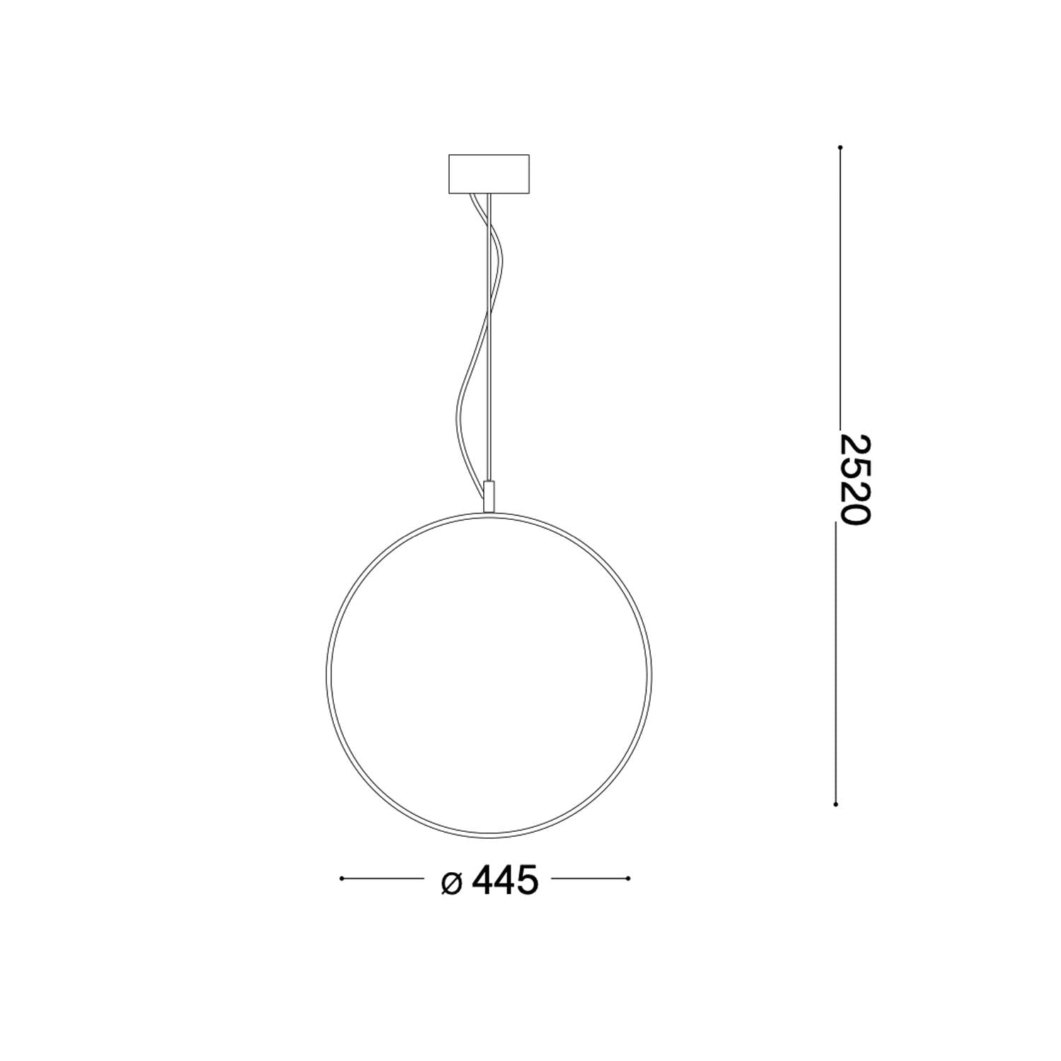 Ideal lux Circus LED kruhové závěsné svítidlo