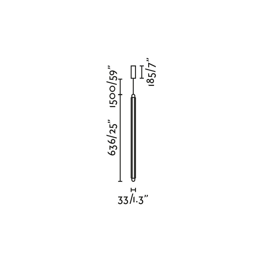 Faro Lumina LED 1L viseća svjetiljka, vertikalna