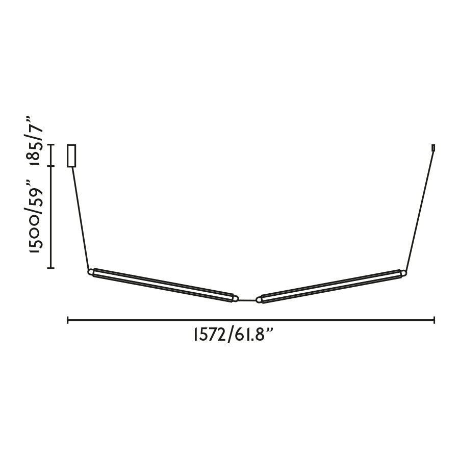 Faro Lumina 600 LED 2L horizontalna viseća svjetiljka