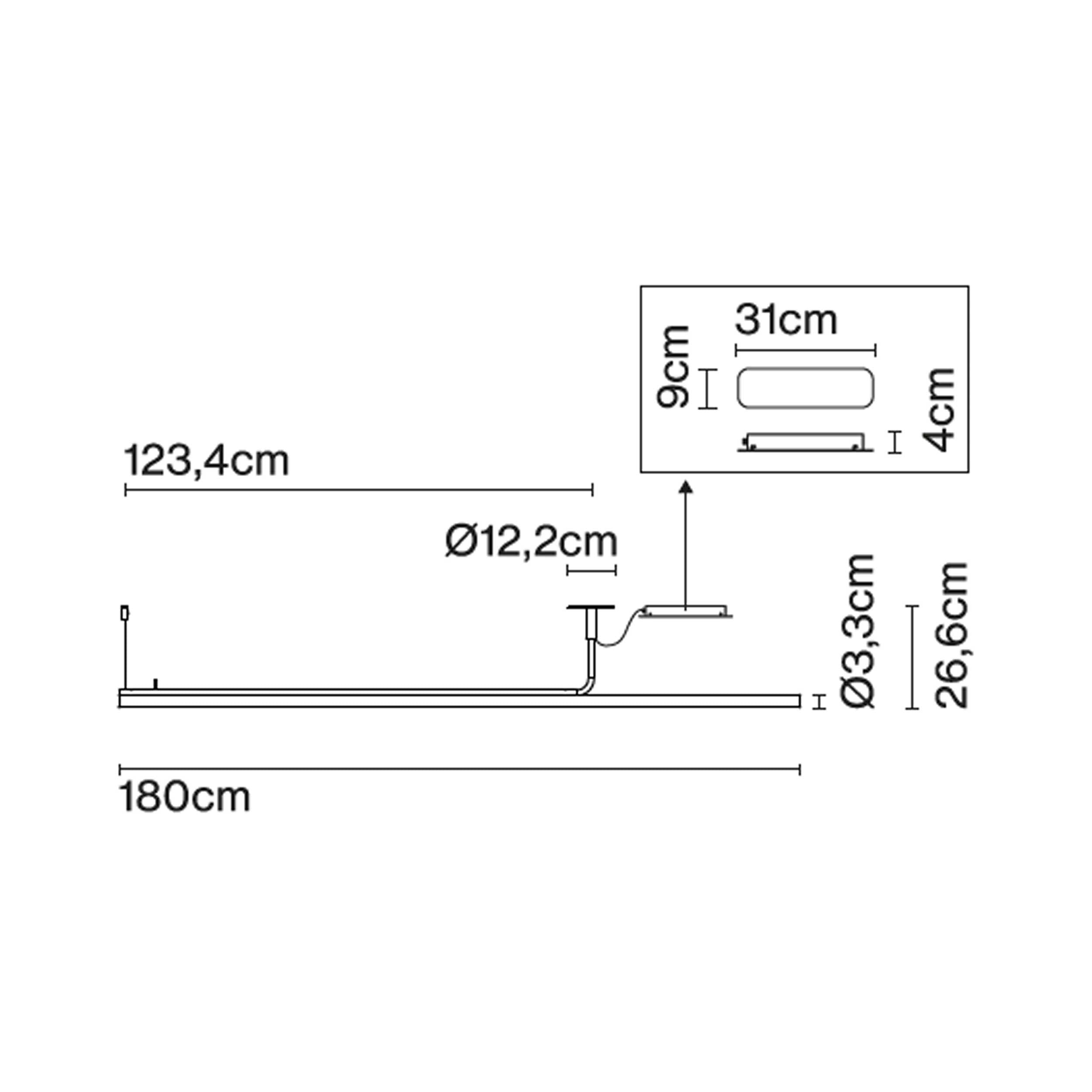 Marset Ambrosia Pro LED 120/180 linearna viseća svjetiljka