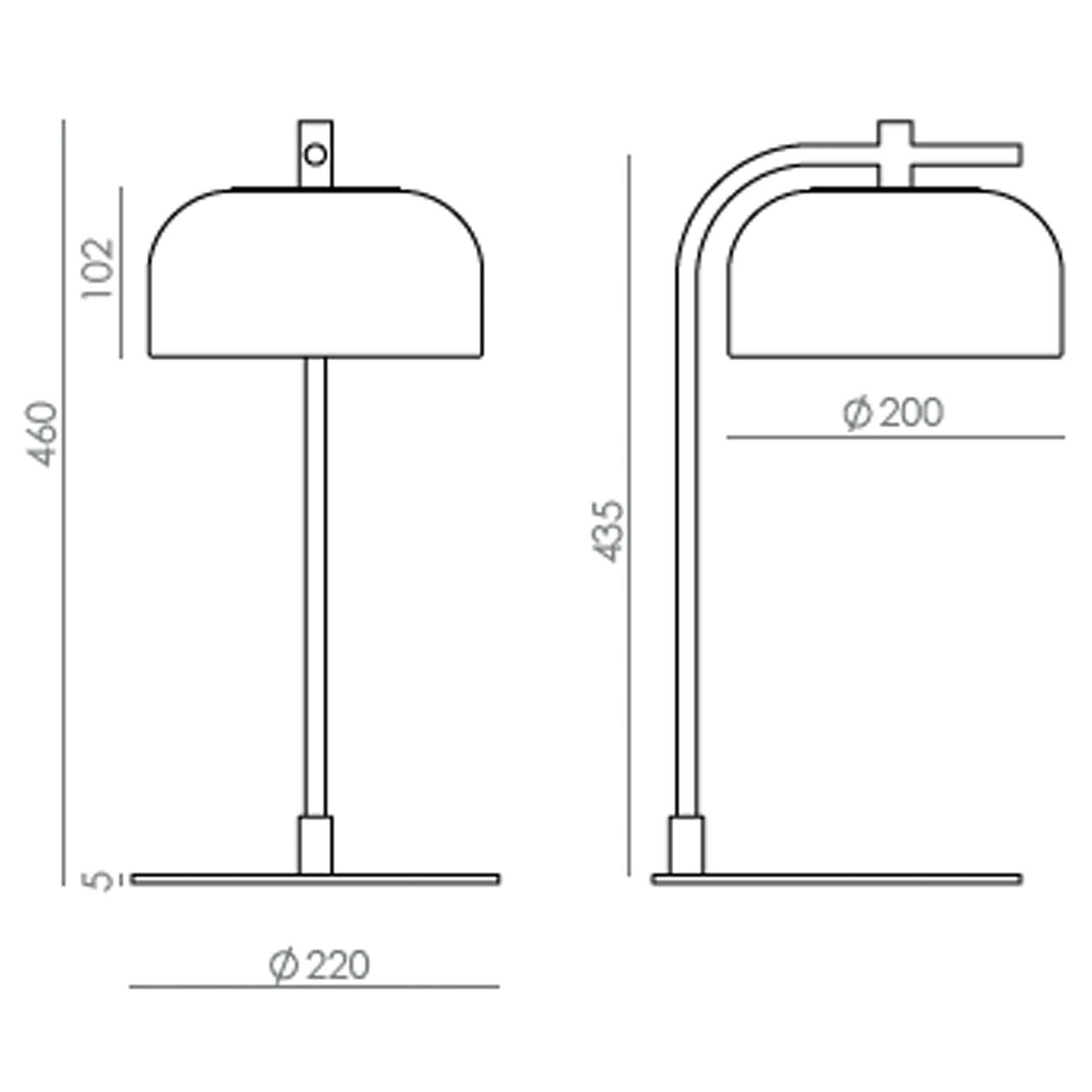 Aromas Ipon LED stolní skleněné svítidlo