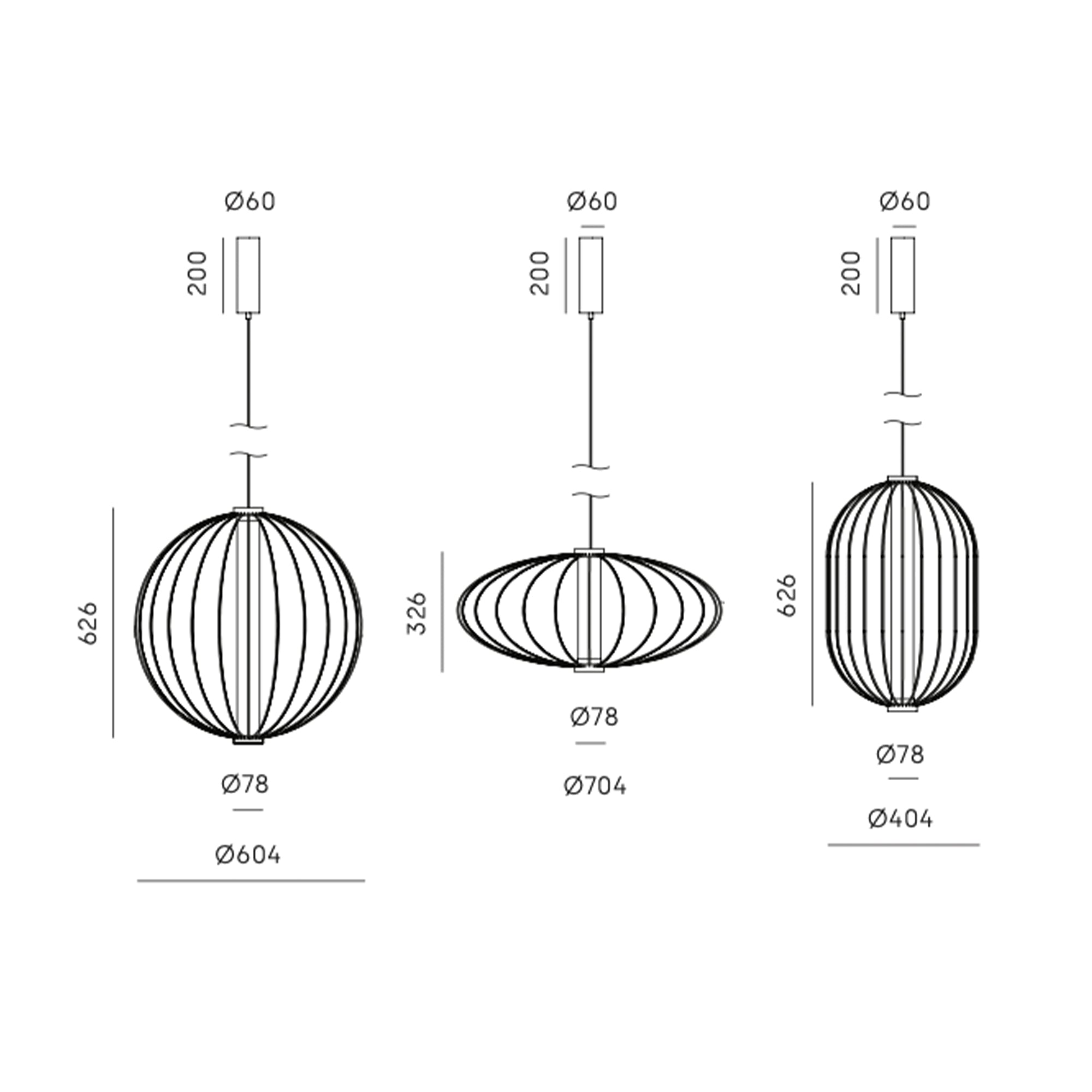 Aromas Pepo LED závěsné konfigurovatelné svítidlo