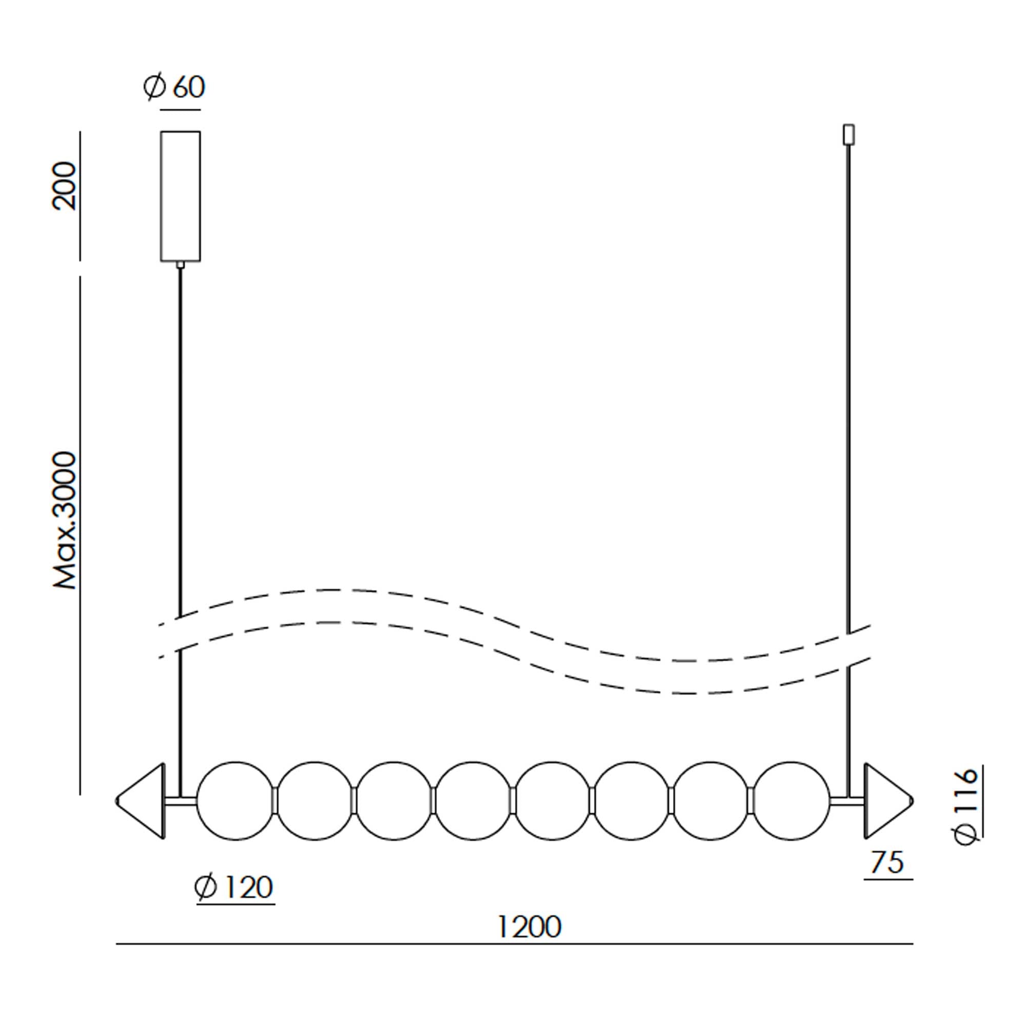 Aromas Soko LED závěsné svítidlo