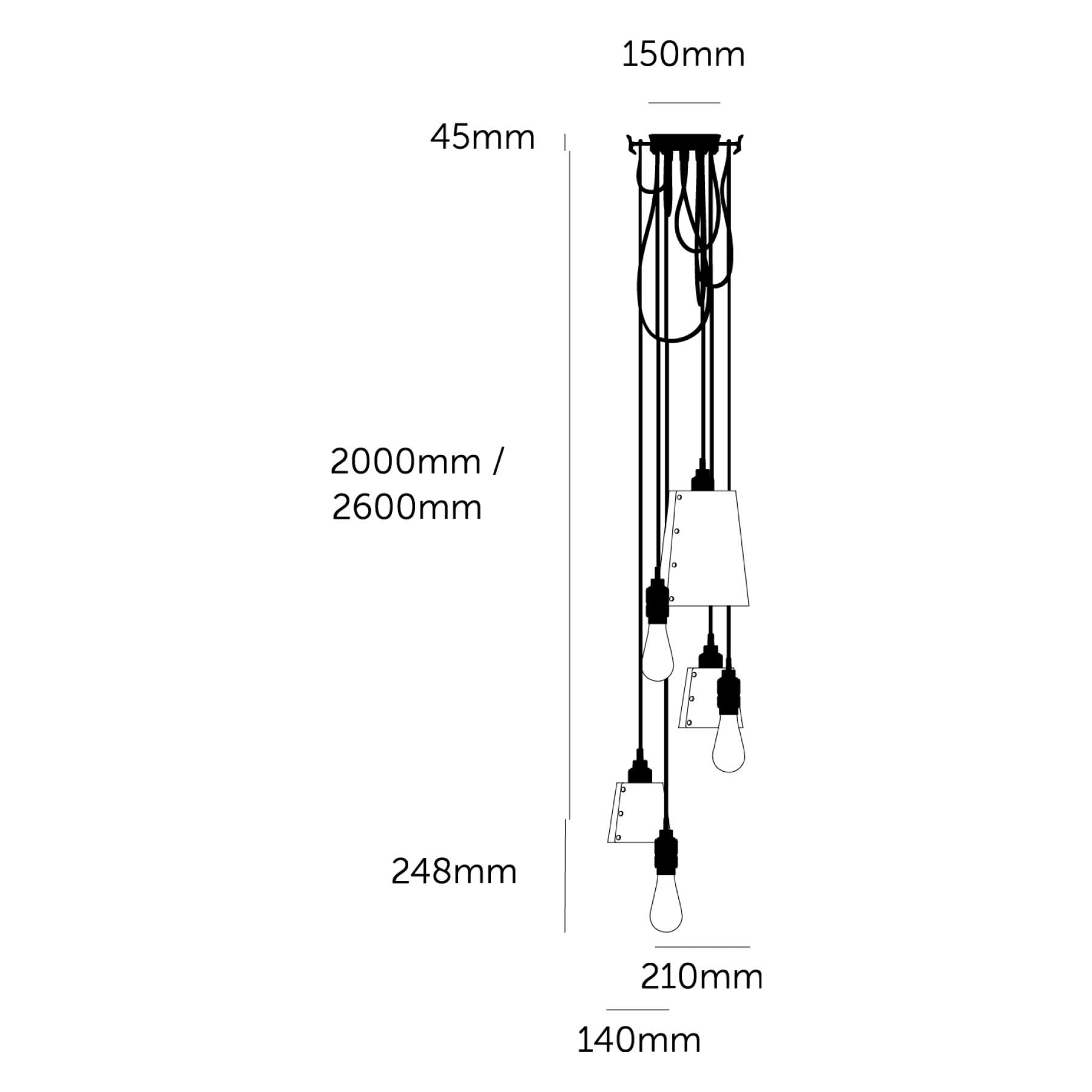 Buster & Punch HOOKED Mix E27 kamenné závěsné svítidlo
