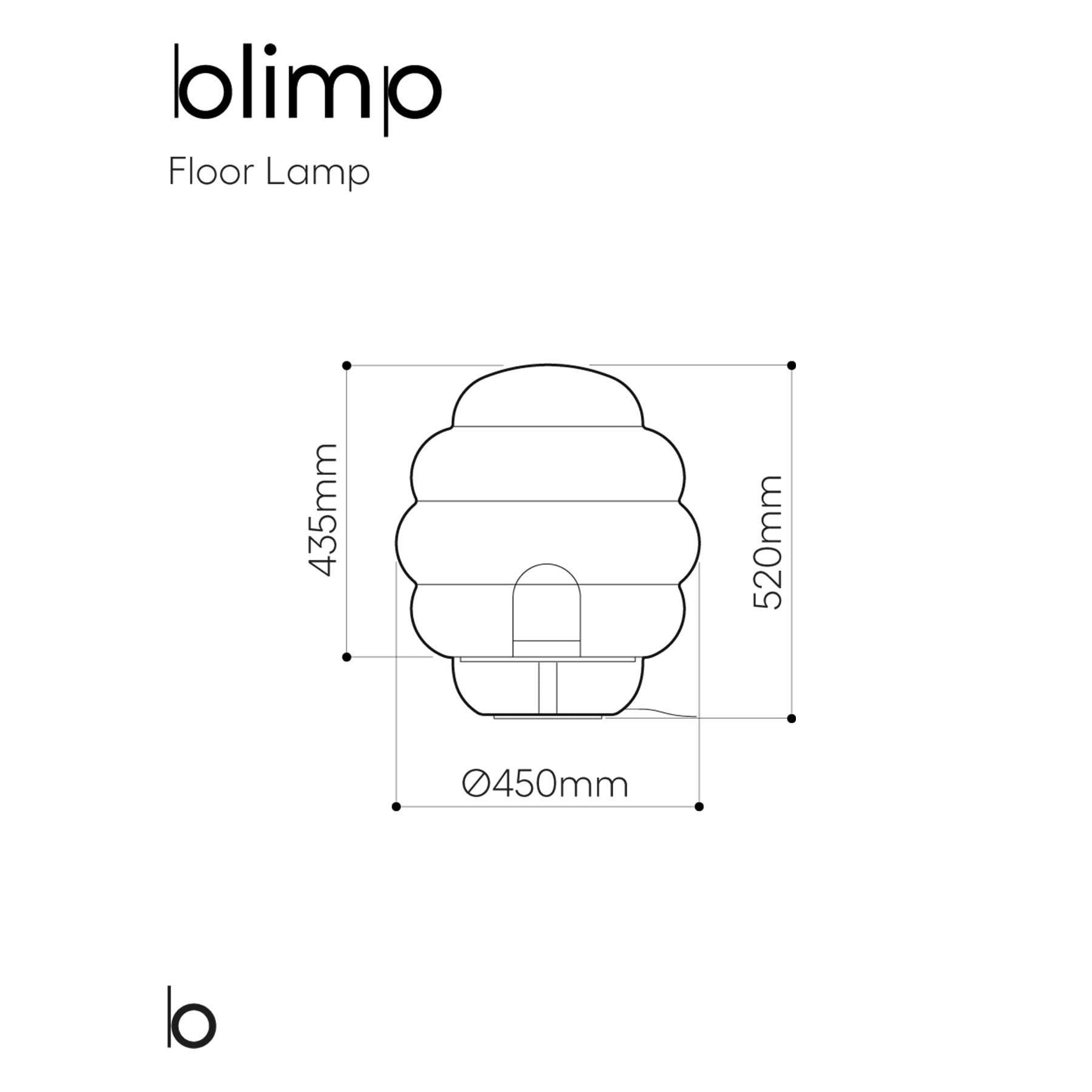 Bomma Blimp LED skleněné stojací svítidlo