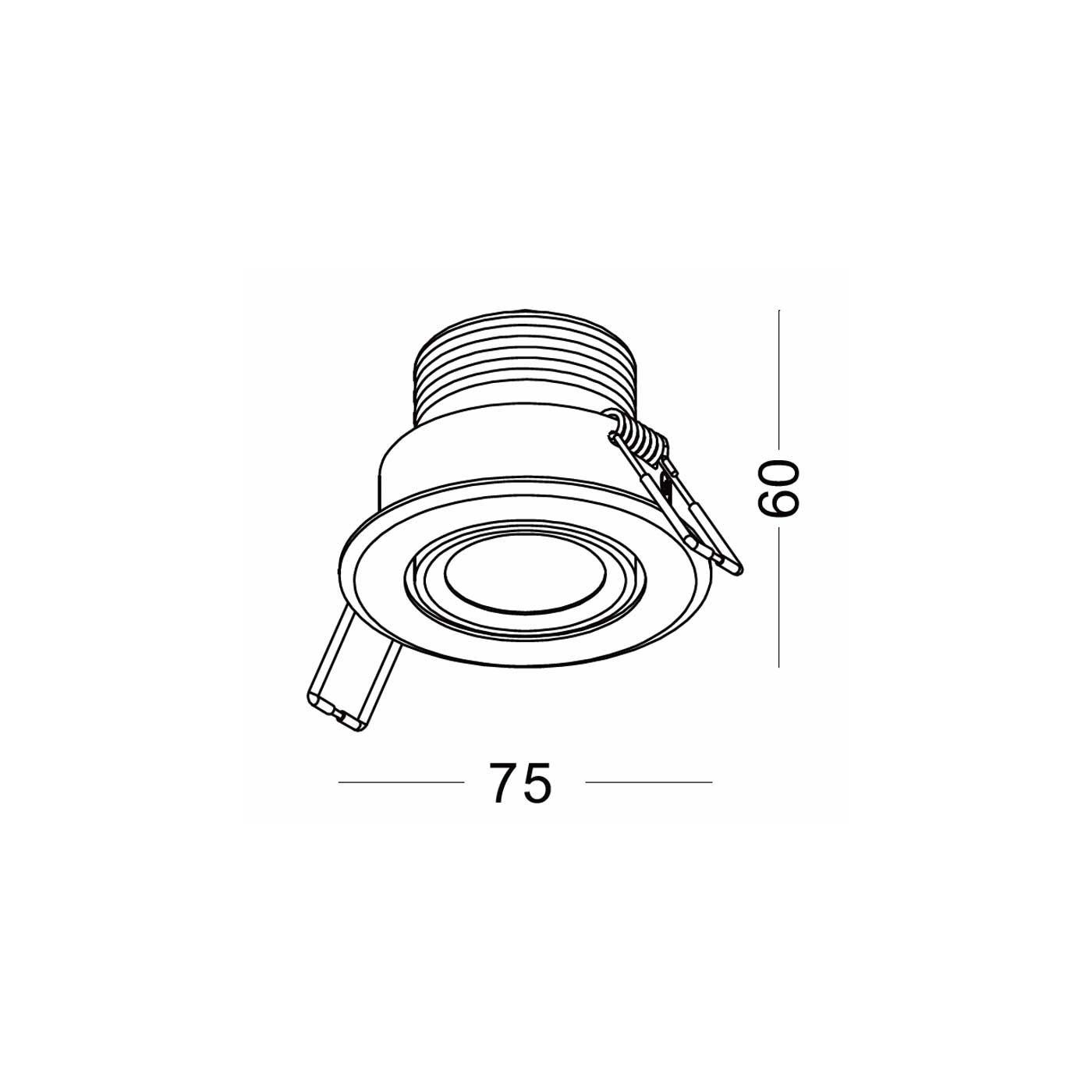 Mini Spotlight LED zápustné venkovní svítidlo IP65 náklopné