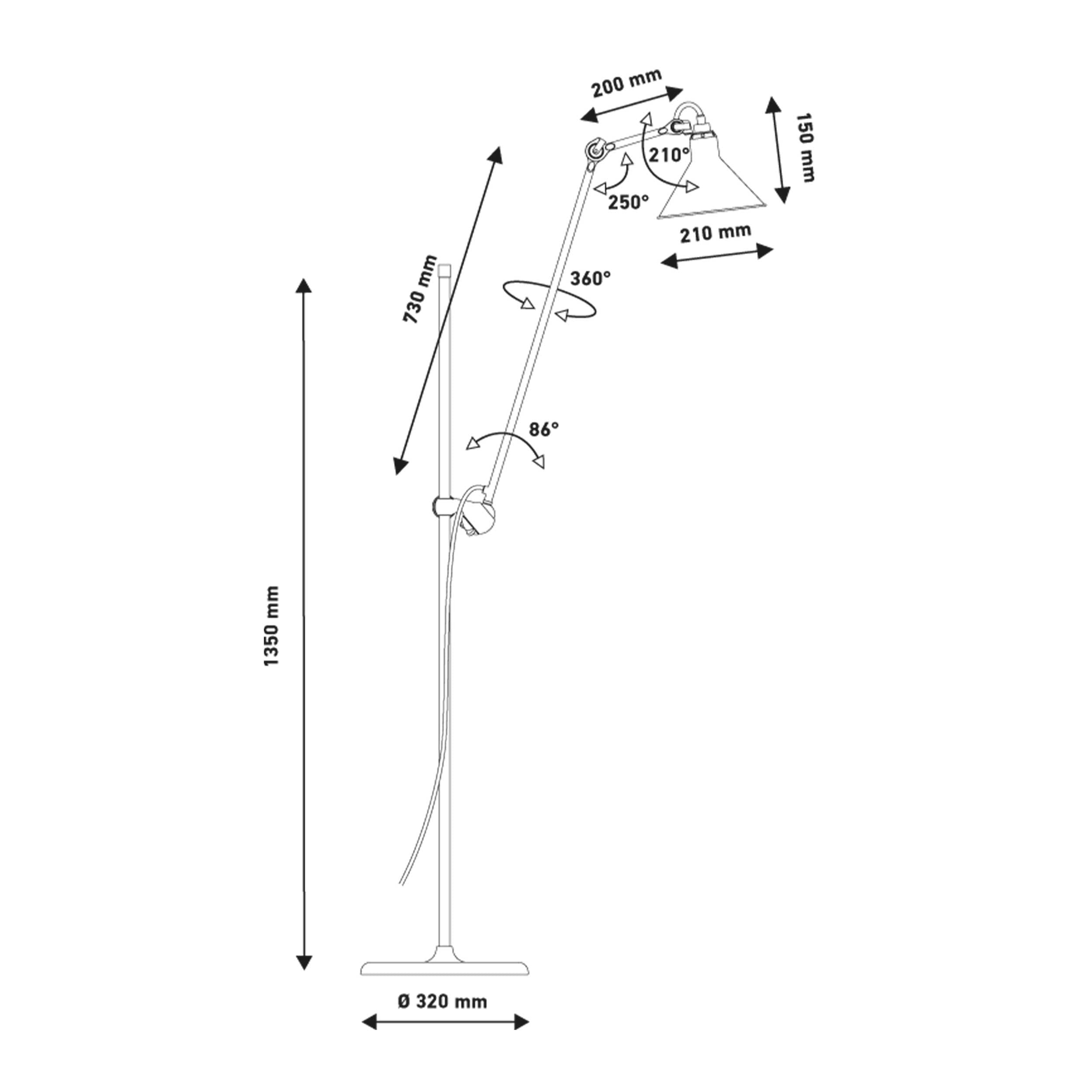 DCW éditions Lampe Gras N°215 E14 podna lampa