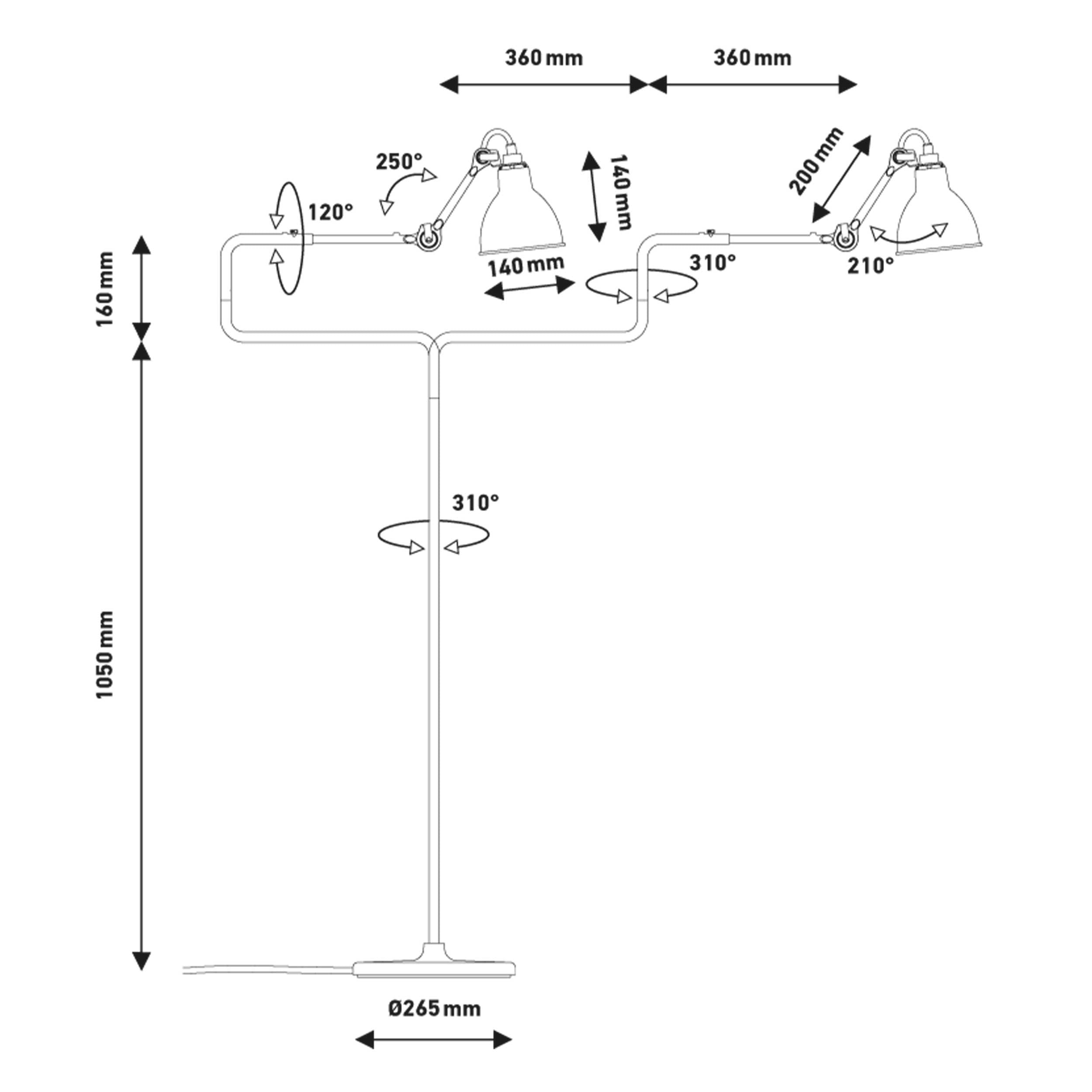 DCW éditions Lampe Gras N°411 E14 podna lampa