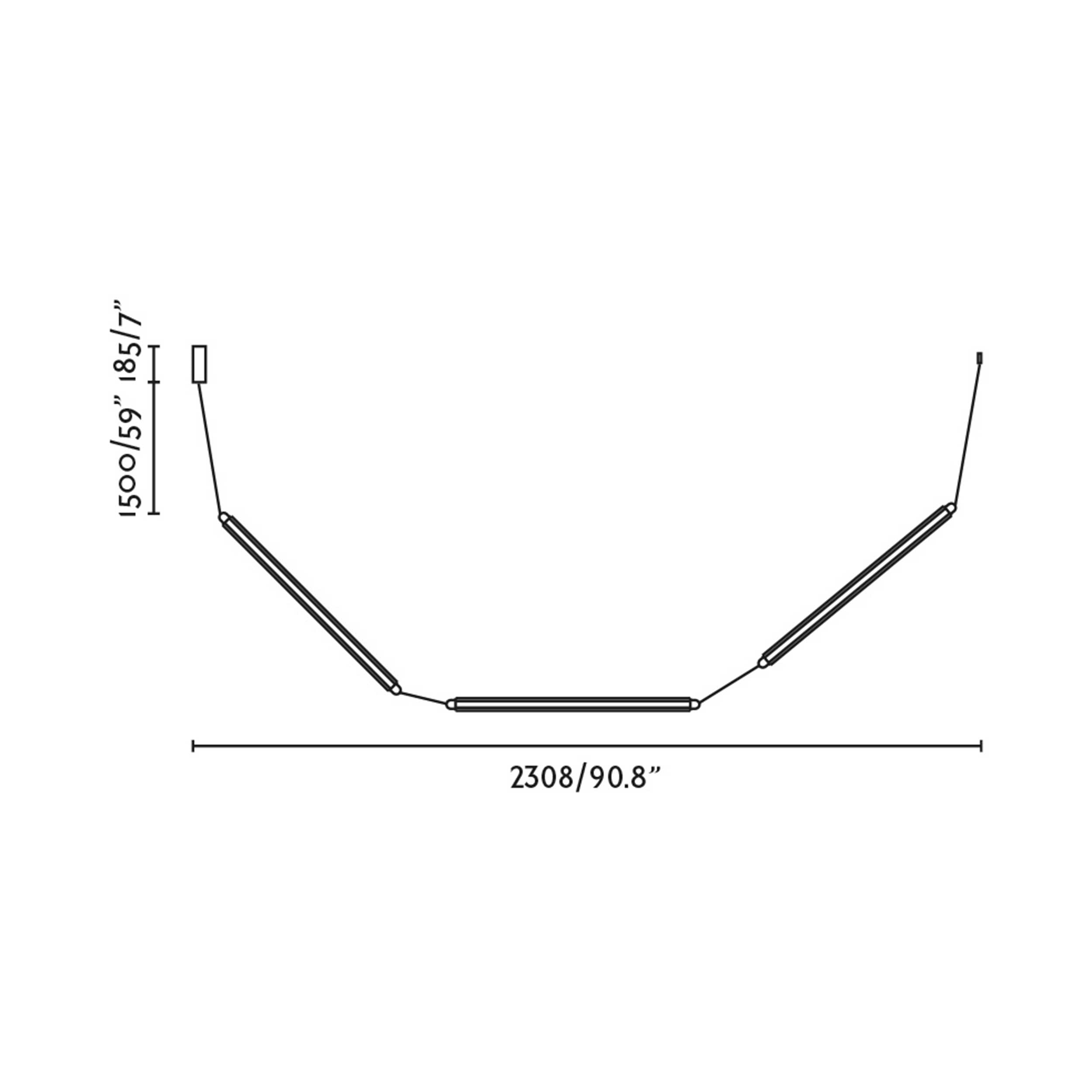 Faro Lumina 600 LED 3L horizontalna viseća svjetiljka