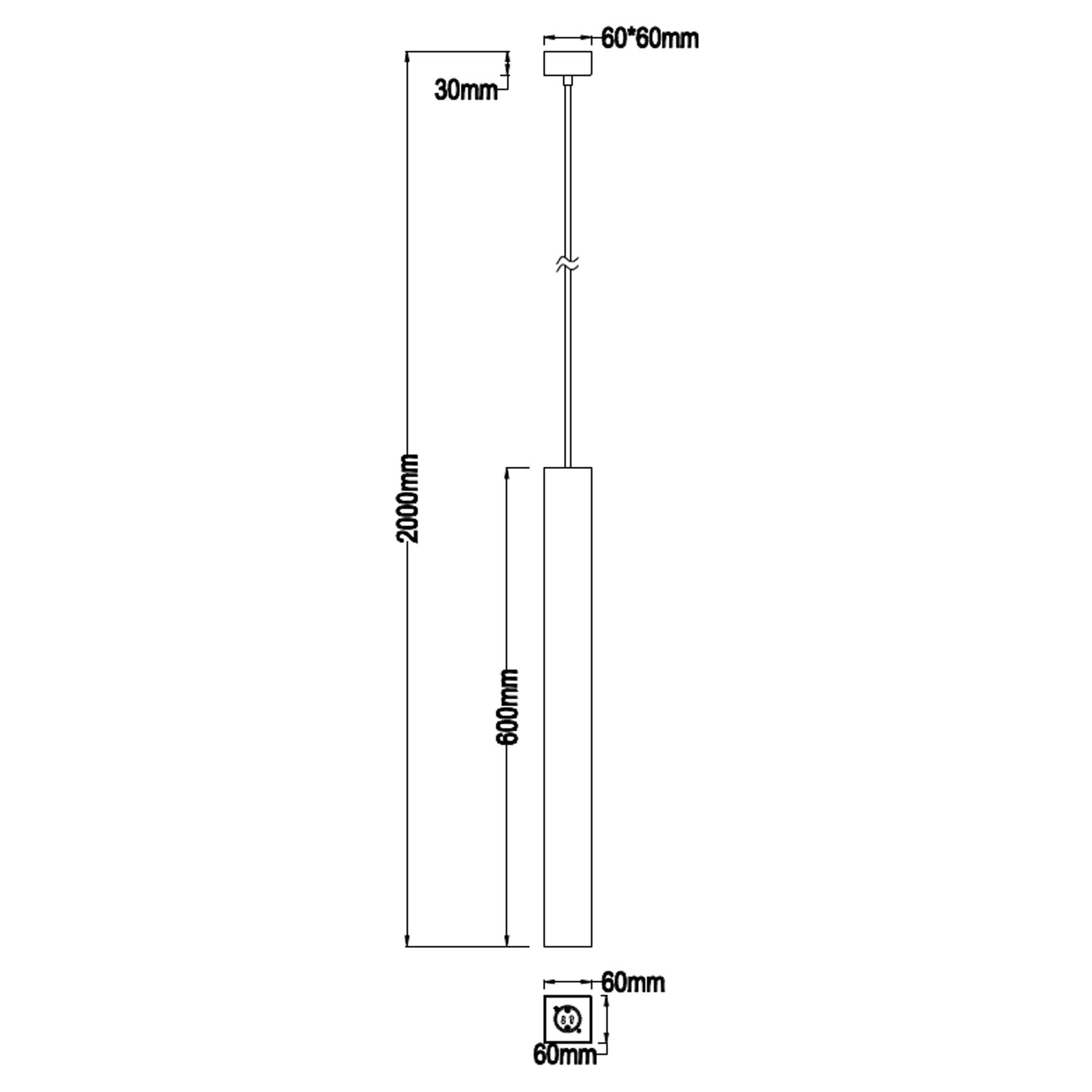 Faneurope Fluke GU10 závěsné kvádrové svítidlo