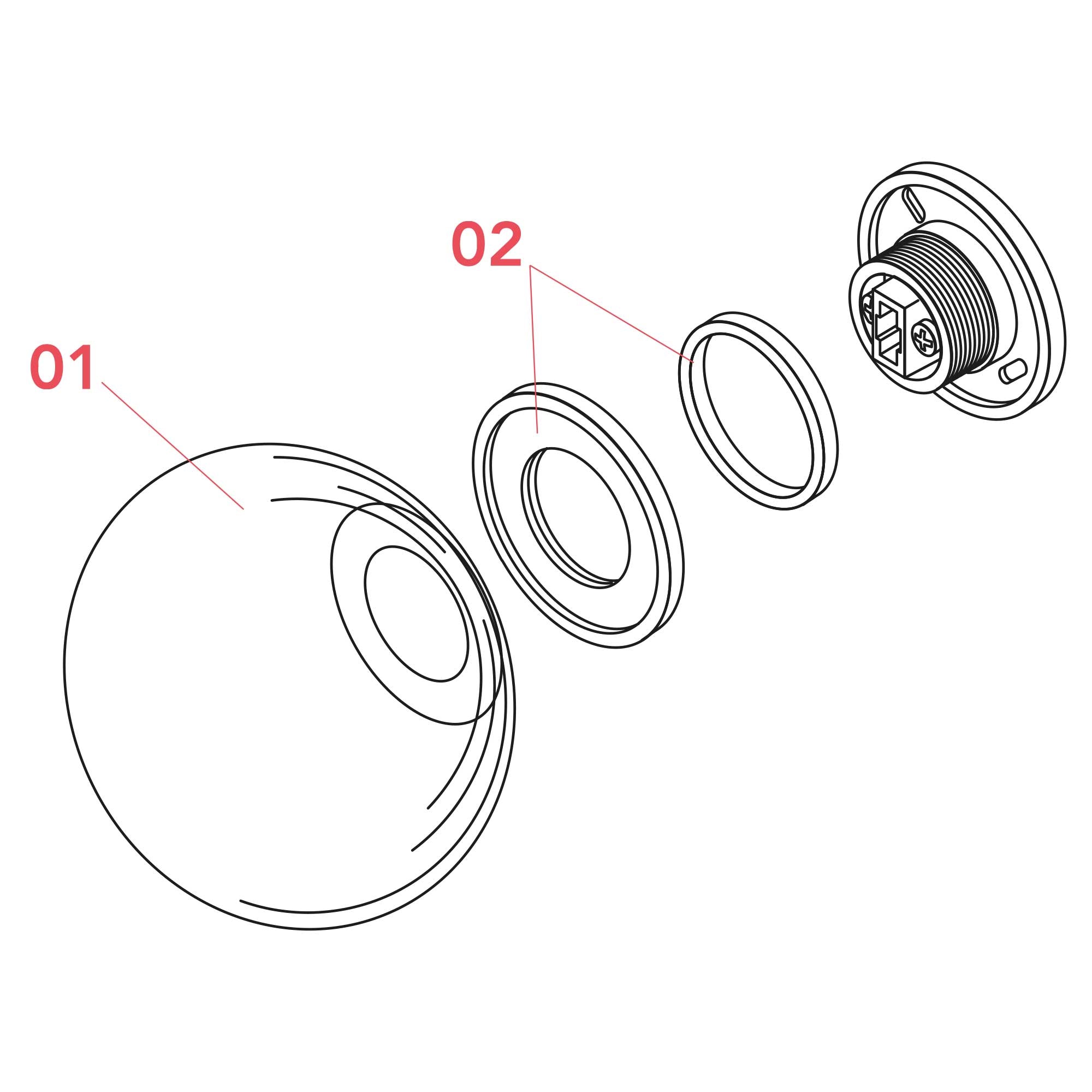 Flos Mini Glo-Ball G9 přisazené svítidlo