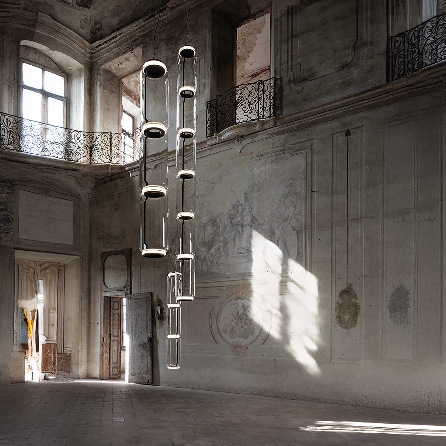 Flos Noctambule LED závěsné skleněné svítidlo