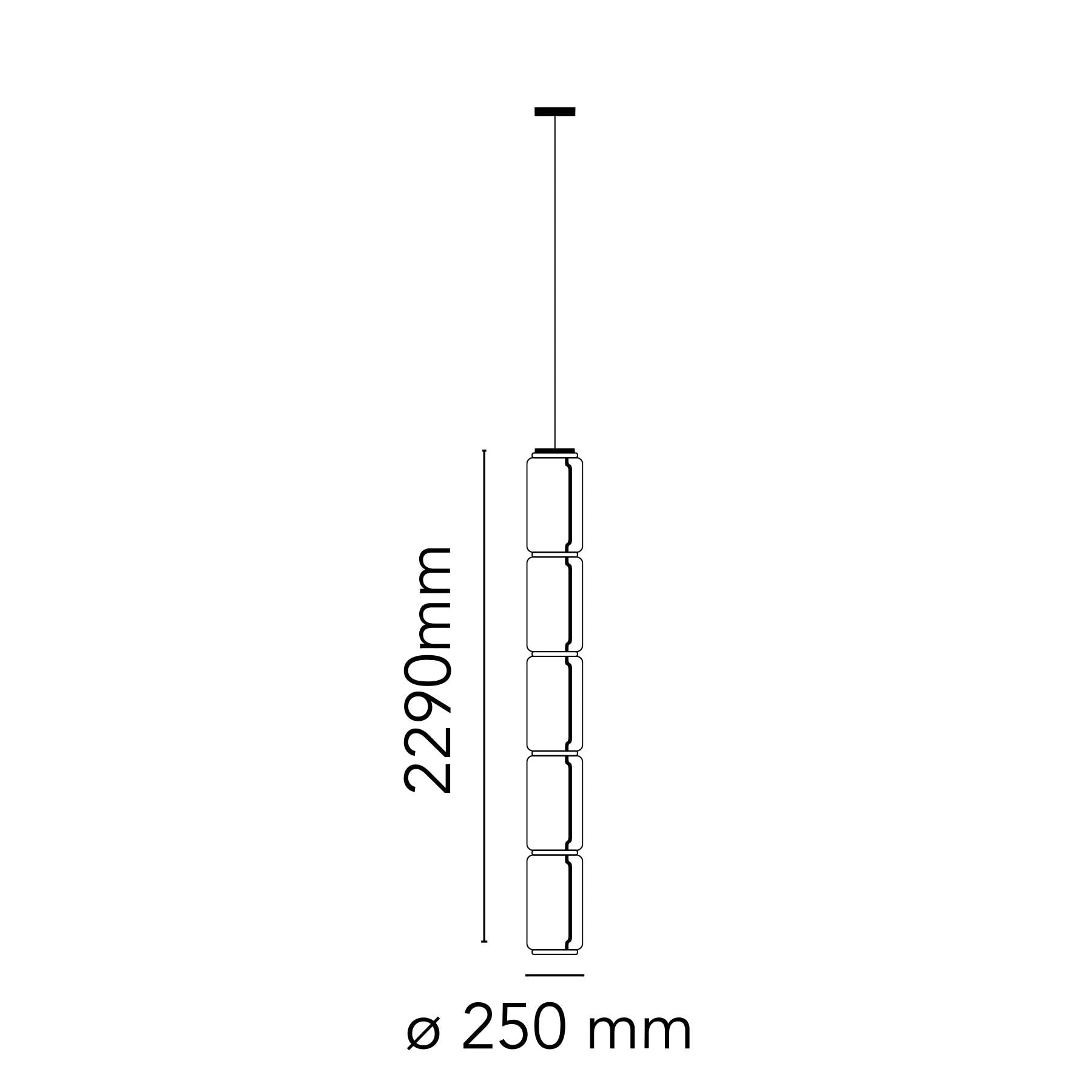 Flos Noctambule LED závěsné skleněné svítidlo