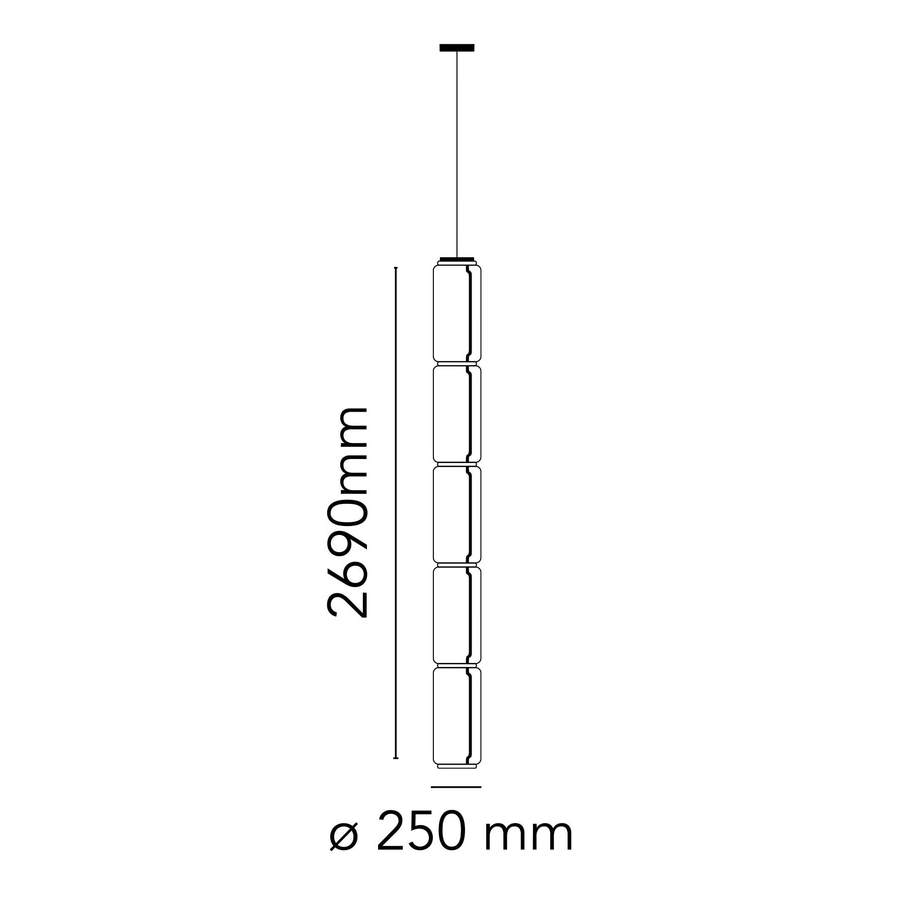 Flos Noctambule LED závěsné skleněné svítidlo