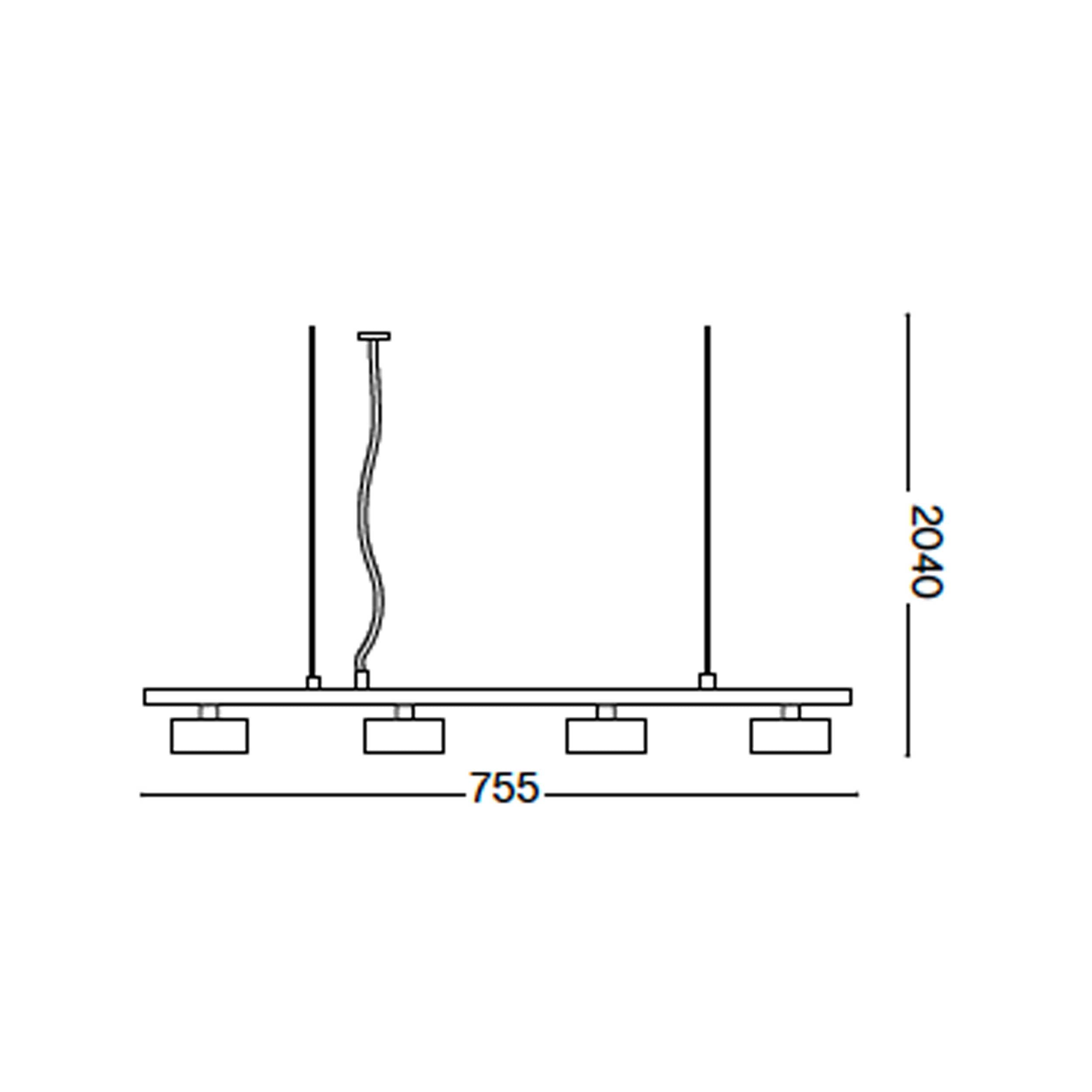 Ideal Lux Minor GX53 linearna viseća svjetiljka