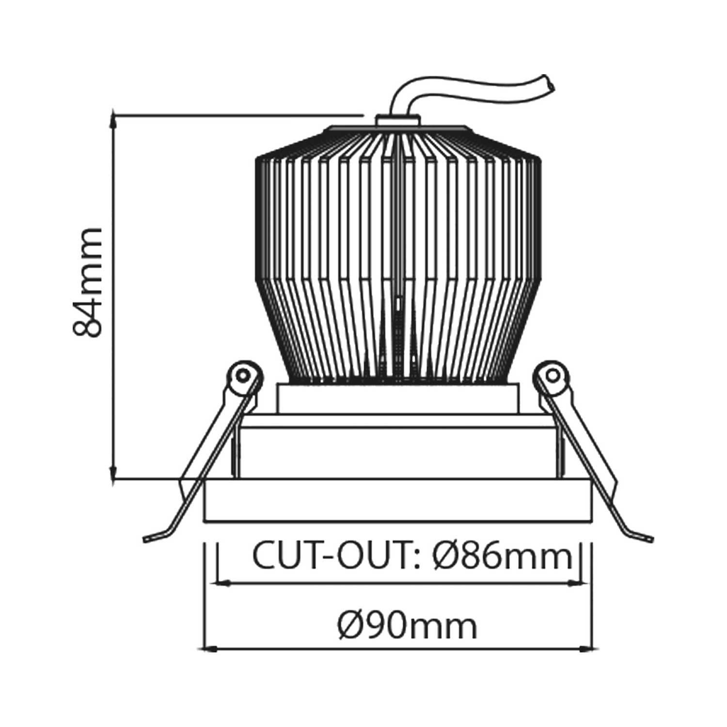 KARIZMA luce Bordo LED zápustné svítidlo černé