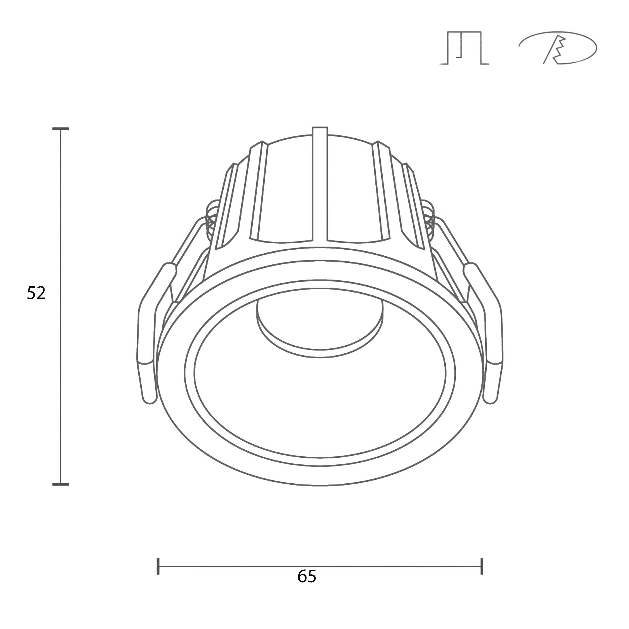 Maytoni Alfa LED 36° ugradbeni kružni downlight, bijeli