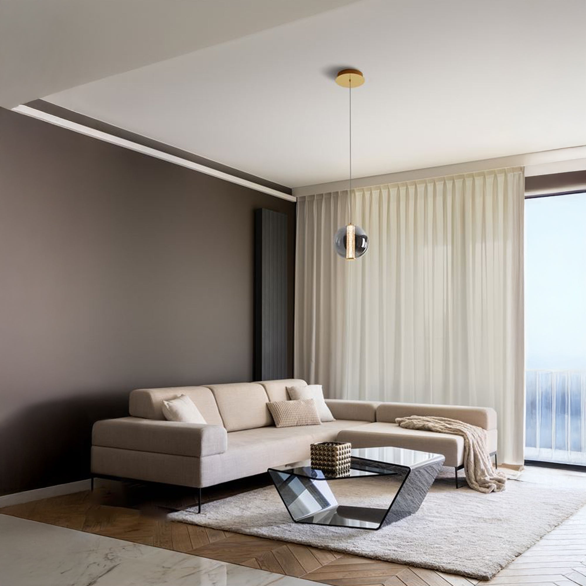 Nova Luce NAVI LED skleněné závěsné svítidlo