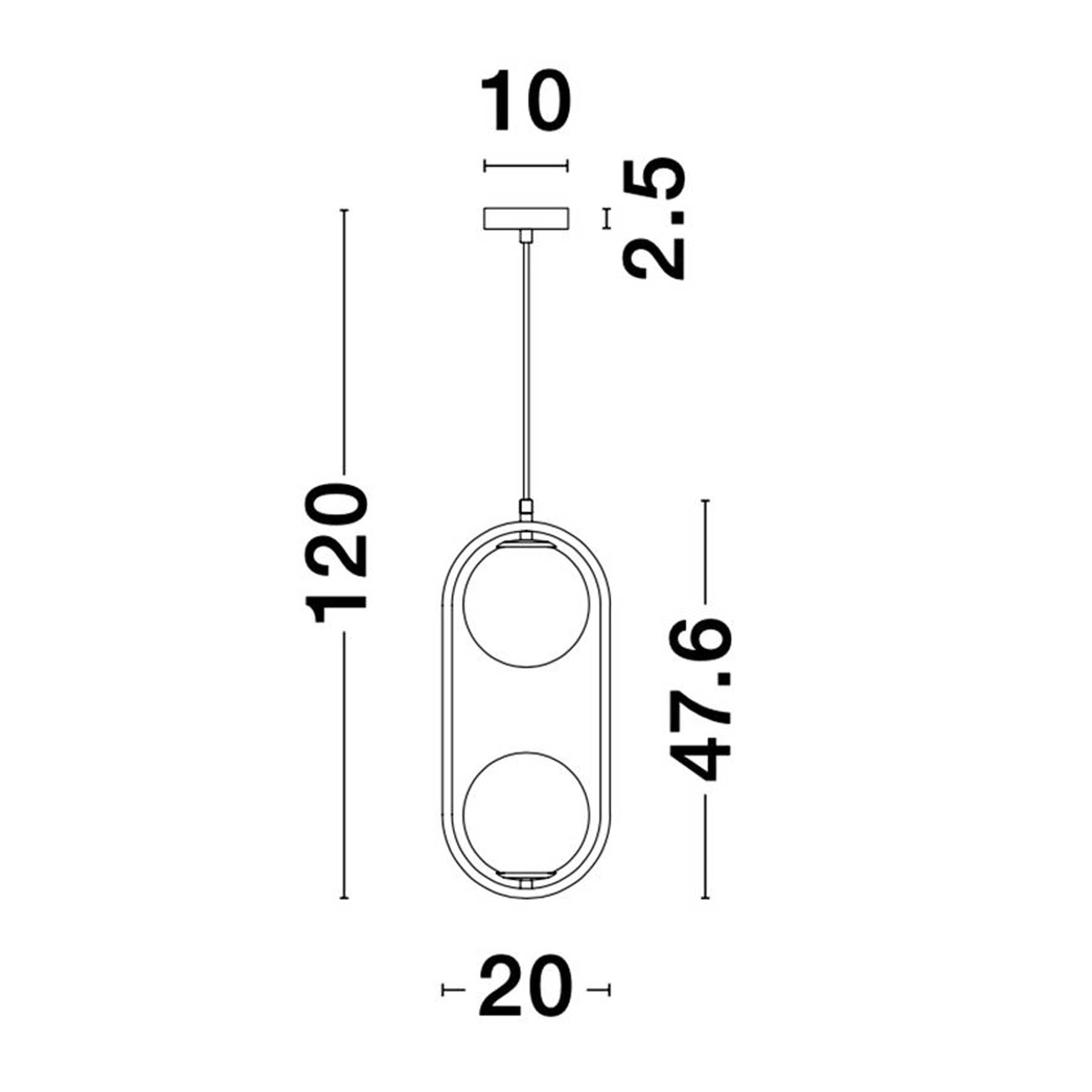 Nova Luce Obitar G9 závěsné svítidlo