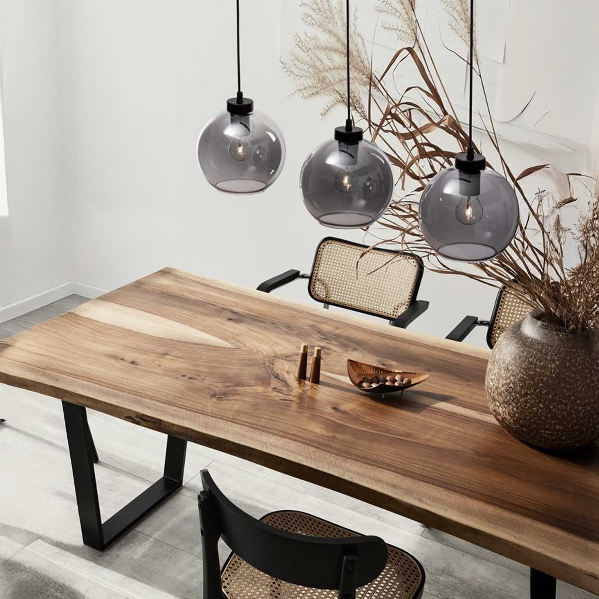 Nova Luce Palmer E27 staklena viseća lampa, uzdužna