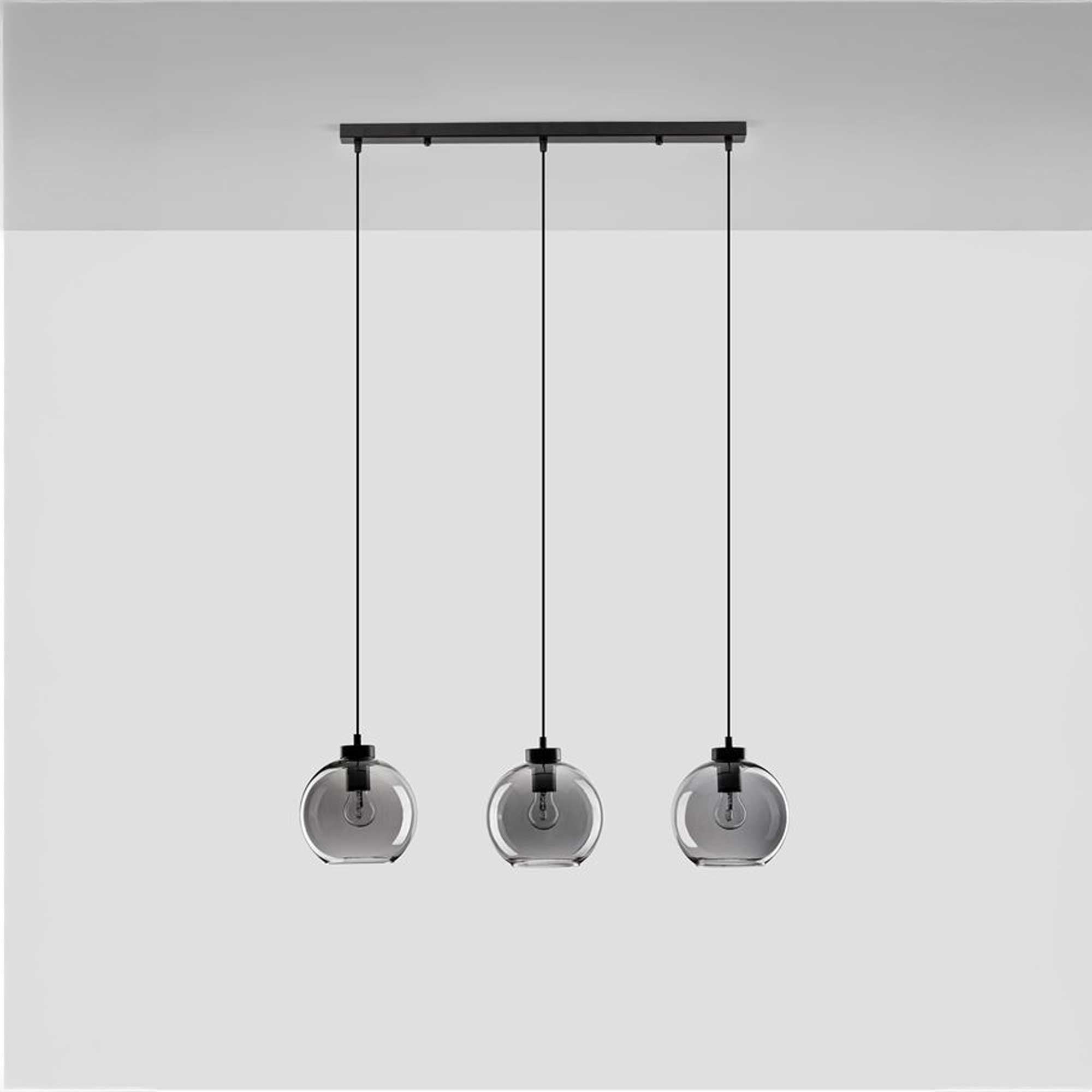 Nova Luce Palmer E27 staklena viseća lampa, uzdužna