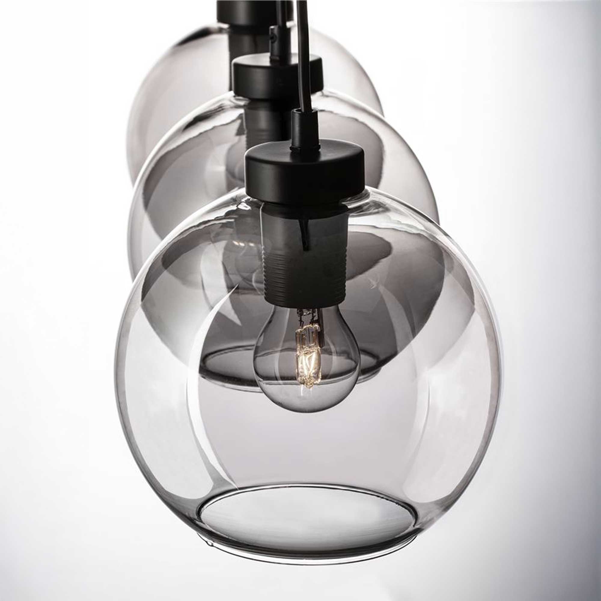 Nova Luce Palmer E27 staklena viseća lampa, uzdužna