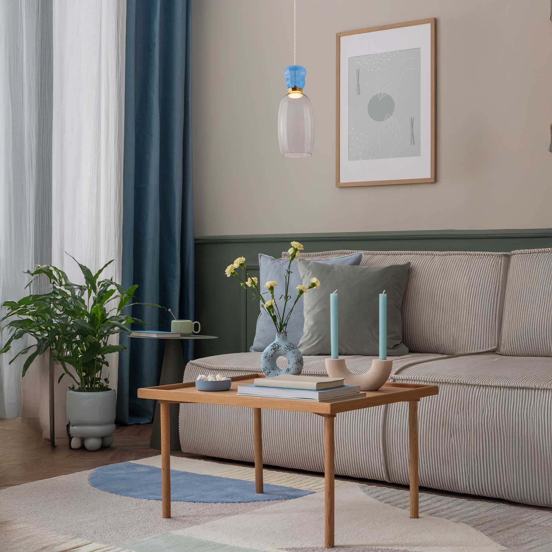 Nova Luce Pluma LED skleněné závěsné svítidlo