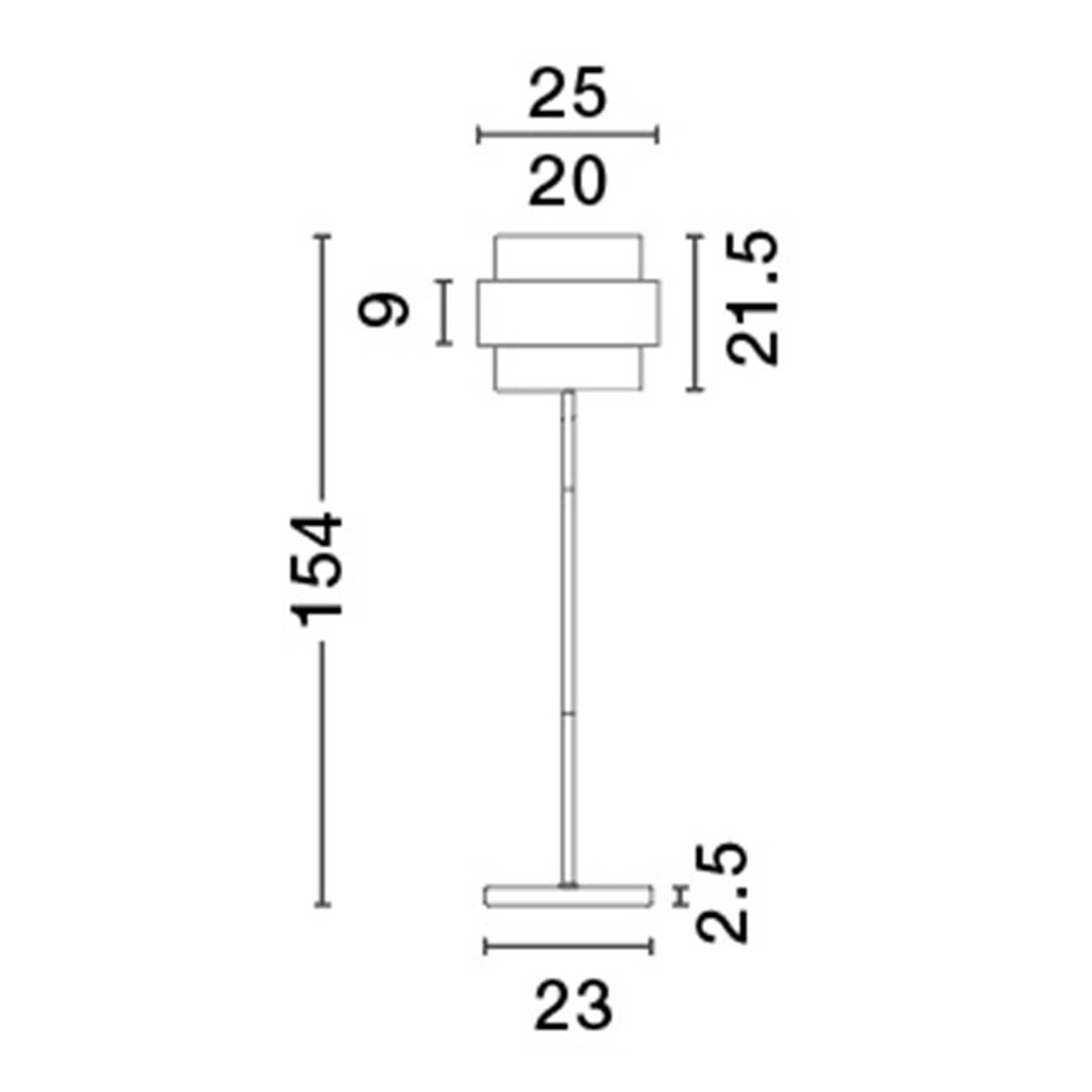 Nova Luce Sianna E27 staklena podna lampa