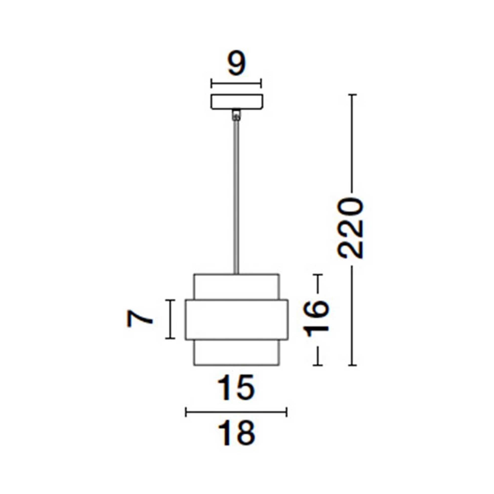 Nova Luce Sianna E27 staklena viseća lampa