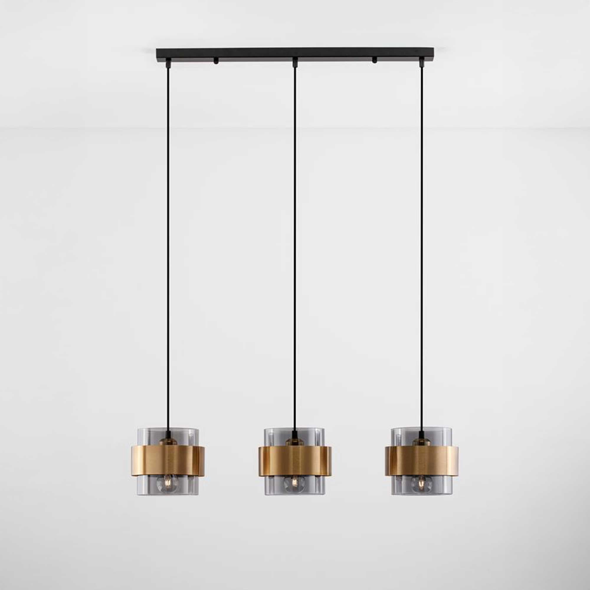 Nova Luce Sianna E27 staklena viseća lampa, izdužena