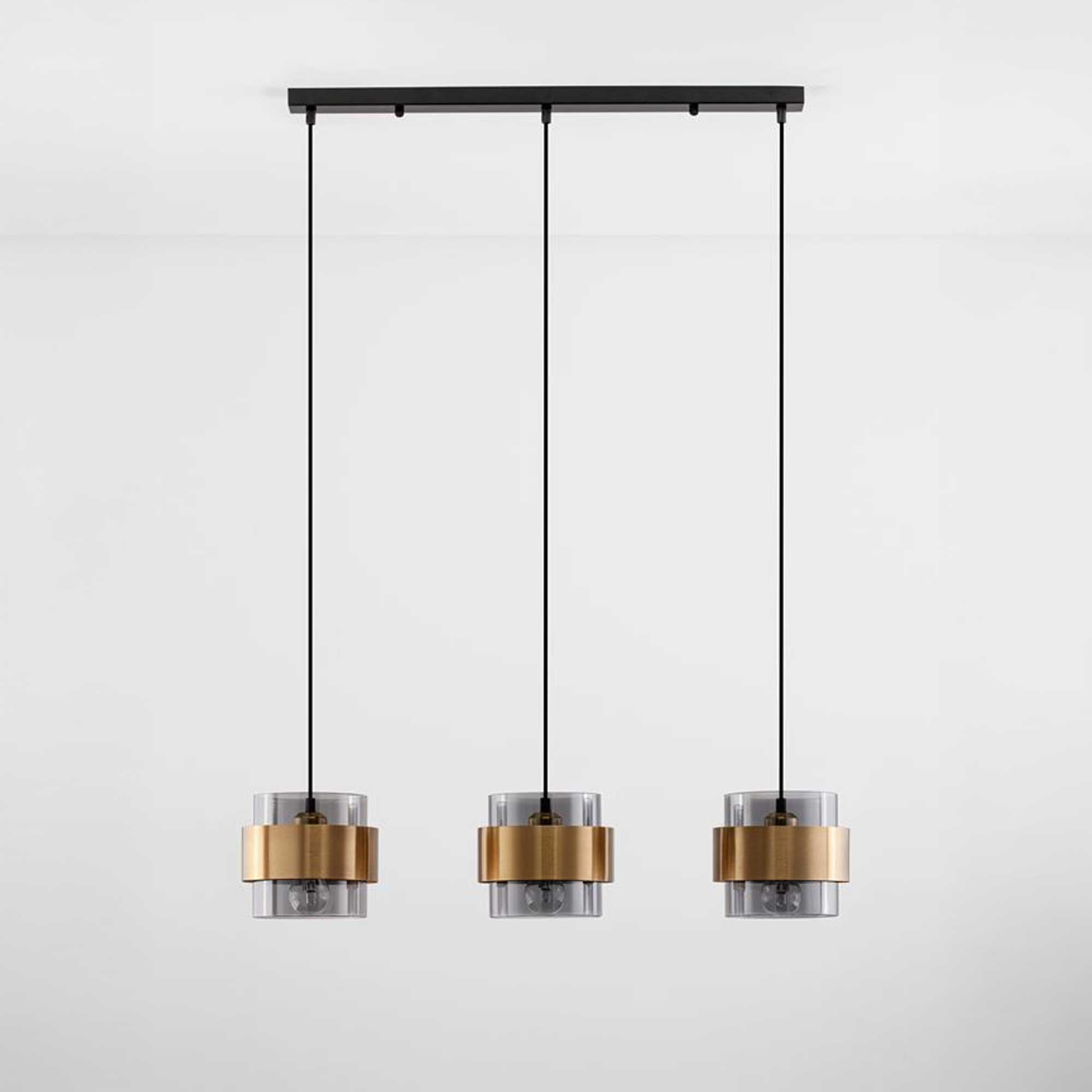 Nova Luce Sianna E27 staklena viseća lampa, izdužena