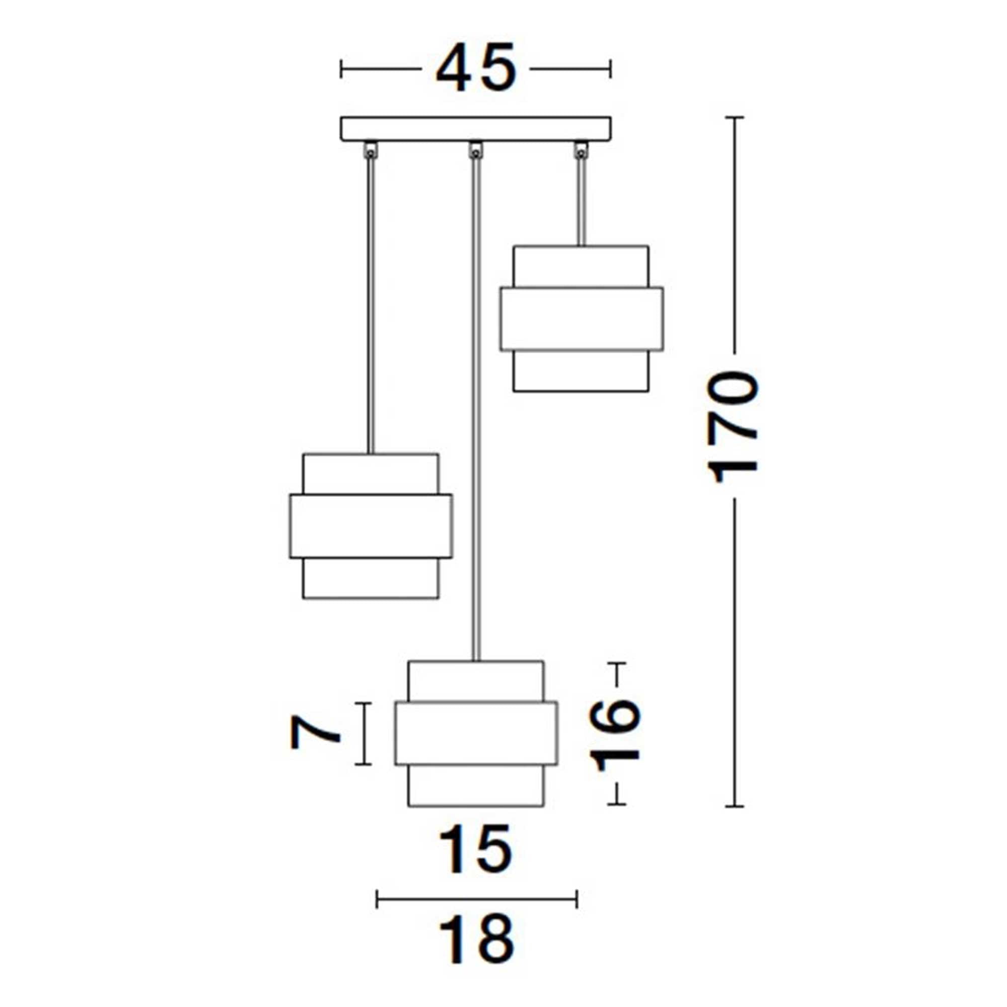 Nova Luce Sianna E27 staklena viseća svjetiljka, vertikalna