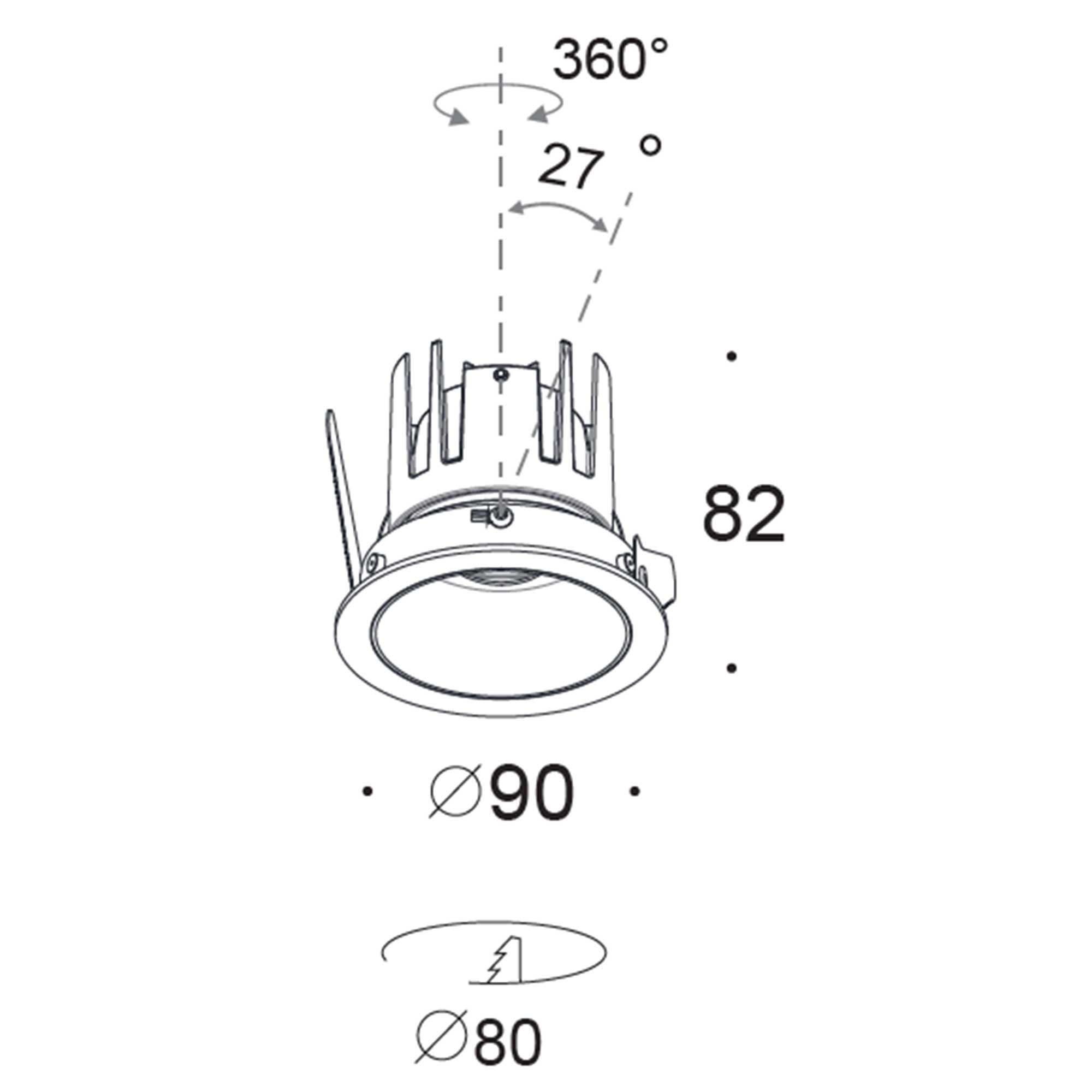 Omnia LED zápustné nastavitelné svítidlo Ra>90