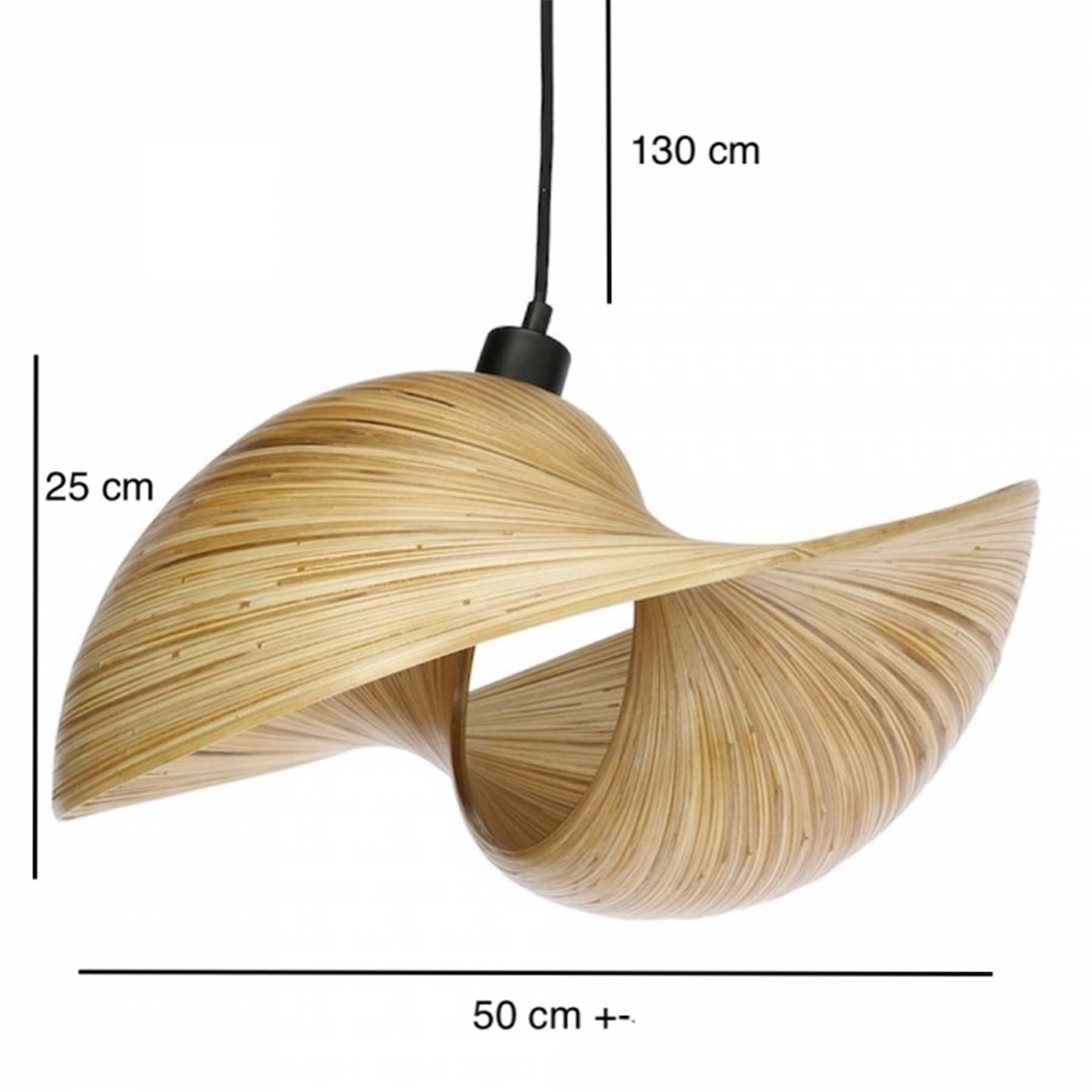 TD Lamps Bamboo E27 bambusové závěsné svítidlo