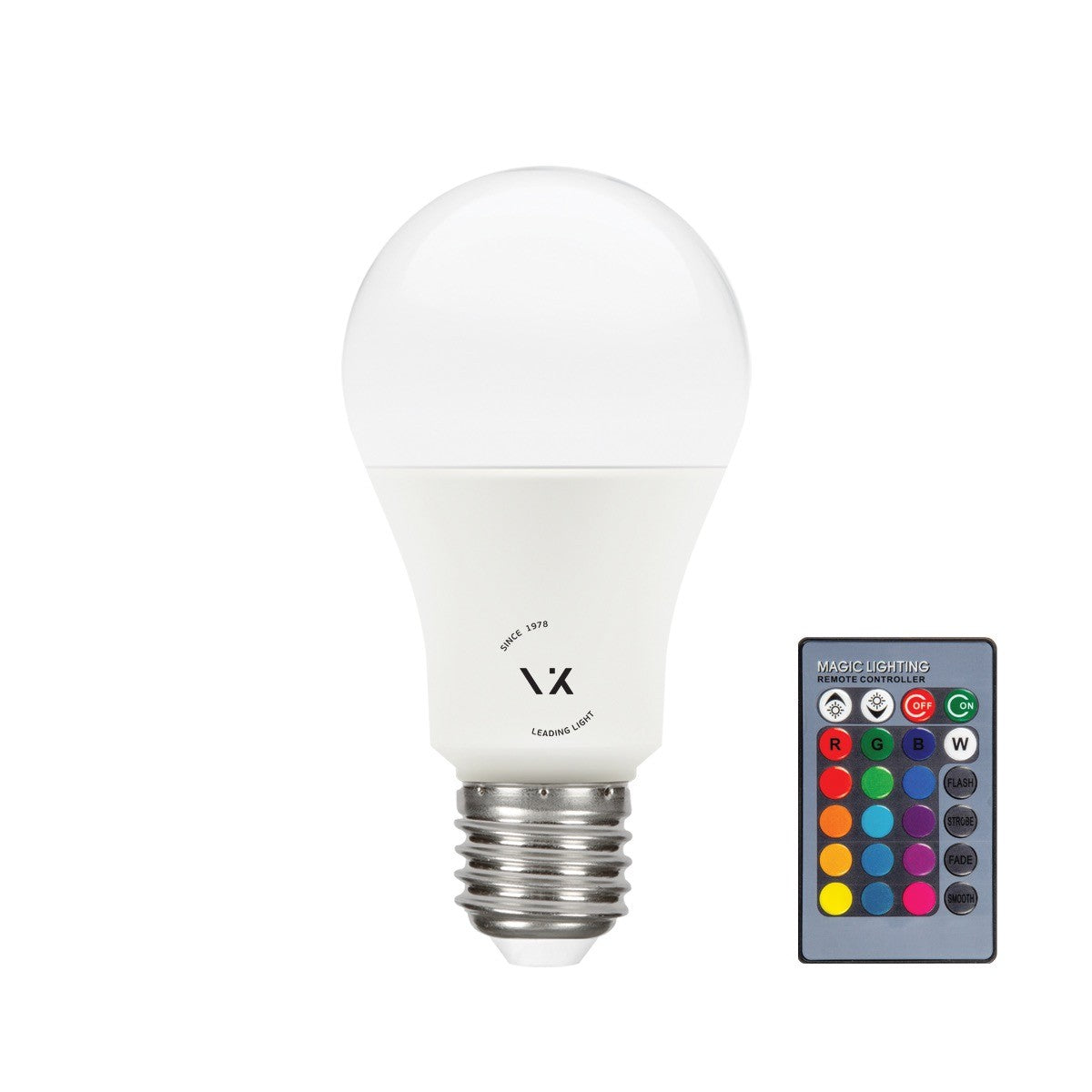 VK Light Classic Plastic RGB E27 ø60 4W prigušiva LED žarulja