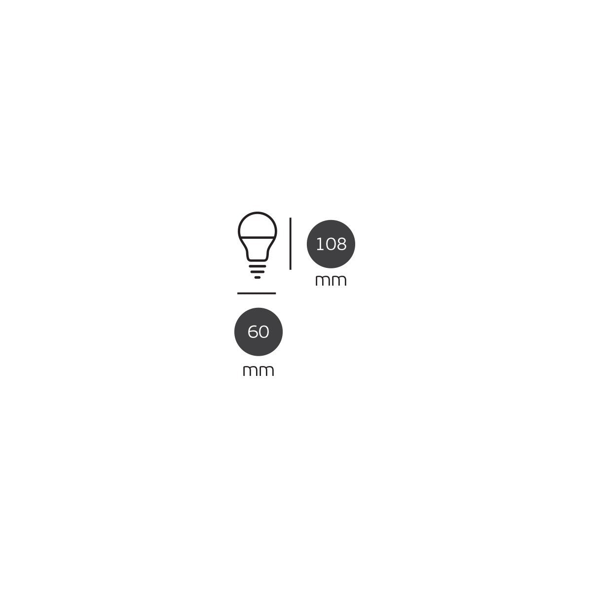 VK Light Classic Plastic E27 LED žarulja, ø60, 9W