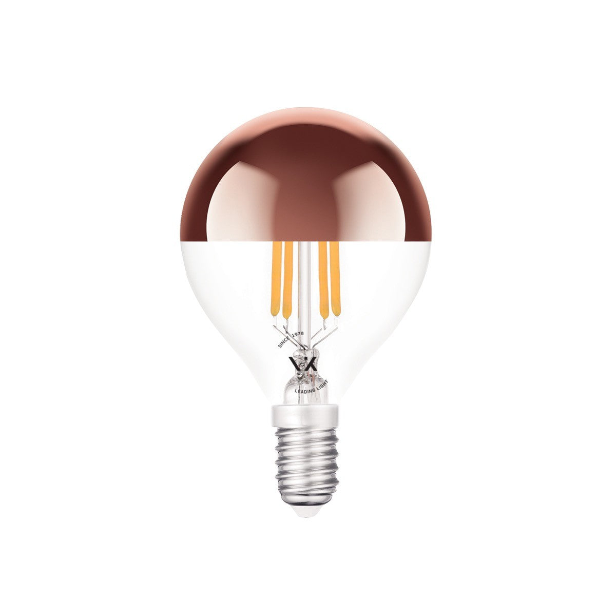 VK Light Mini Globe Filament Pink Copper E14 2700K 4,5 W prigušiva LED žarulja