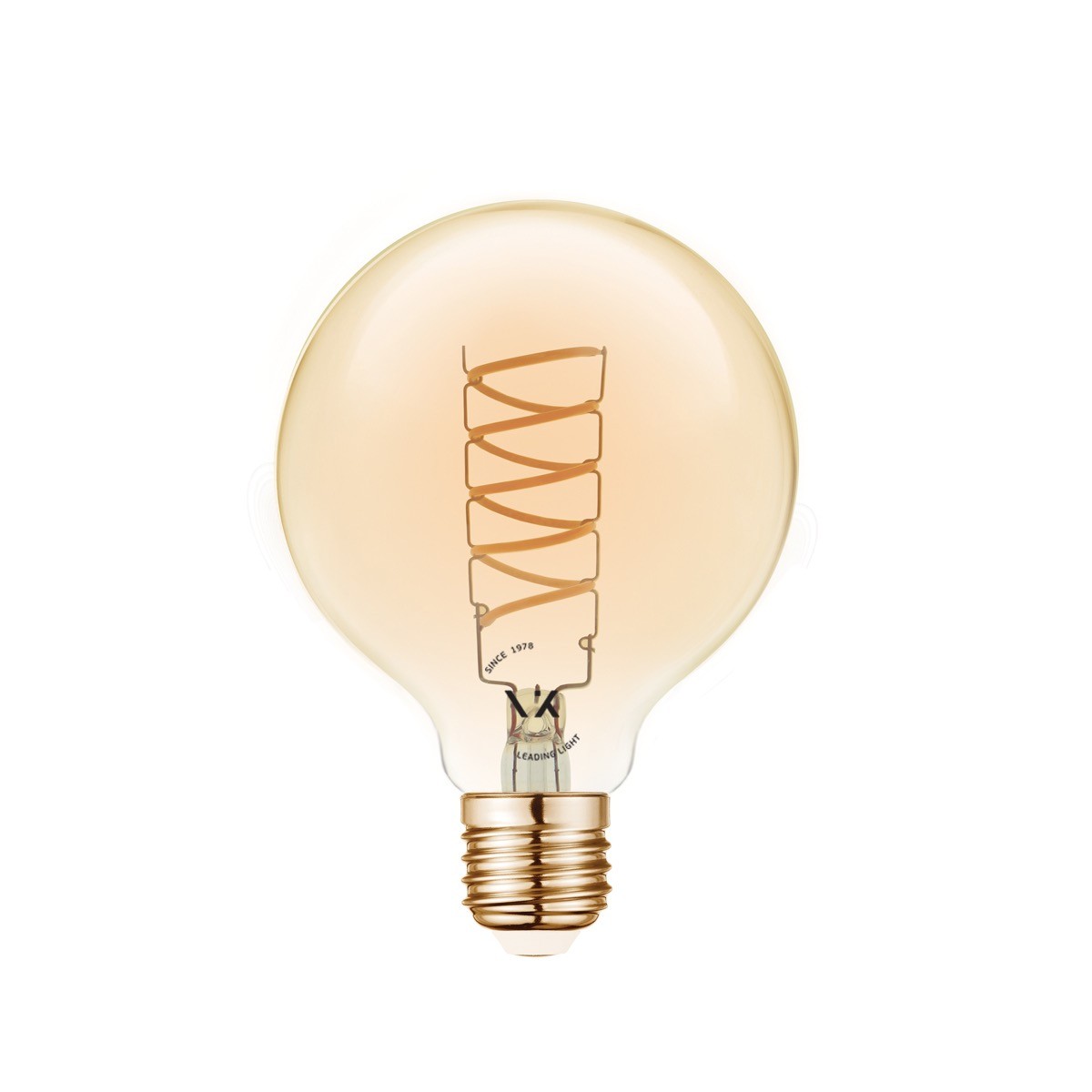 VK Light spirala žarulja s LED filamentom u jantarnoj boji – G80, E27, 2200K, 4,5 W, dimabilna