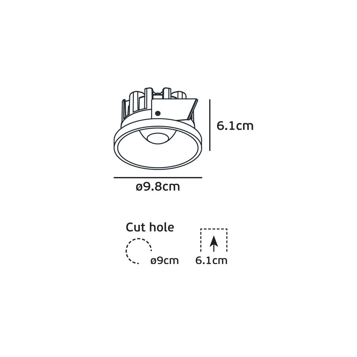 VK Light Poc LED ugradbena svjetiljka IP44