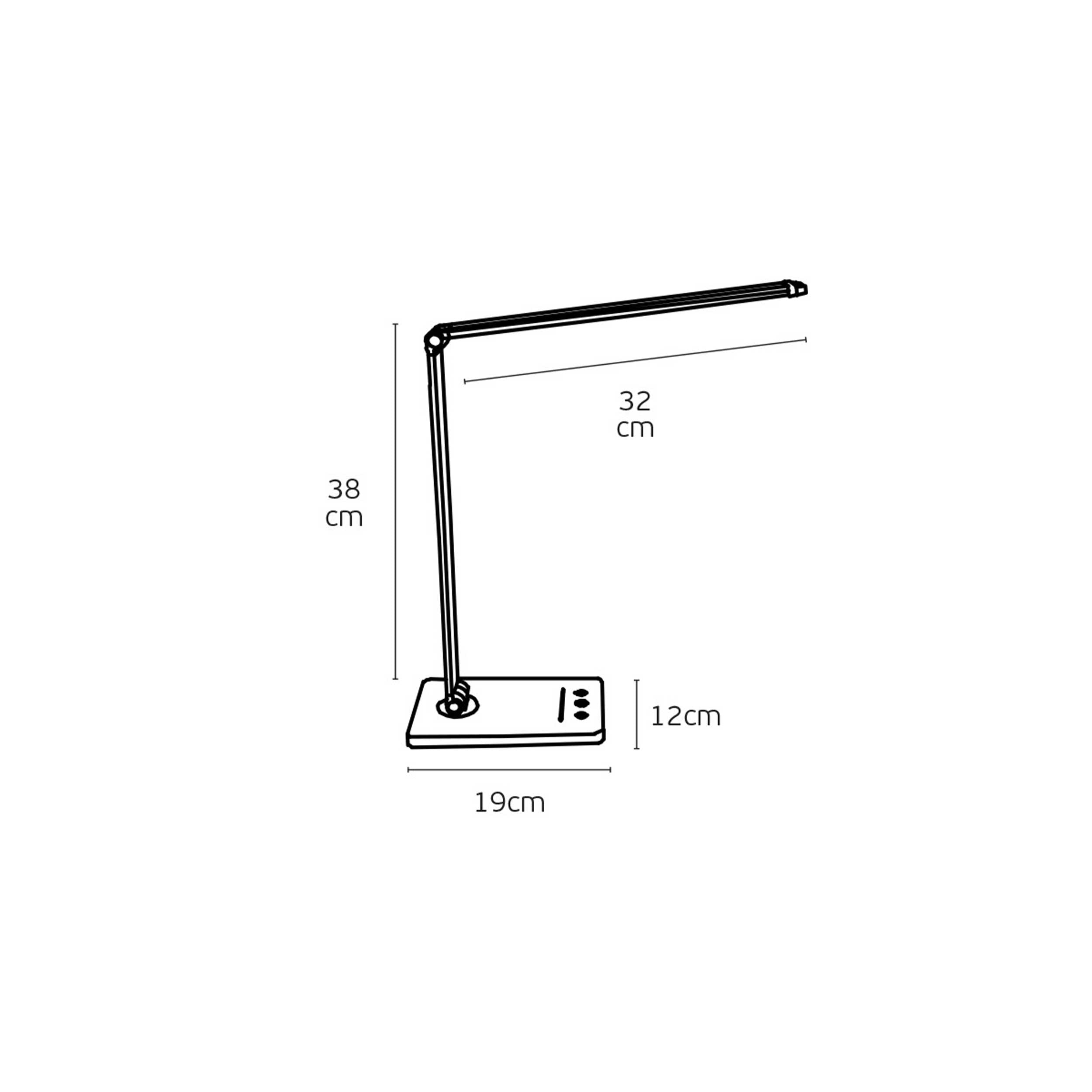 VK Light Nia Square LED stolna lampa, prigušiva, 3CCT