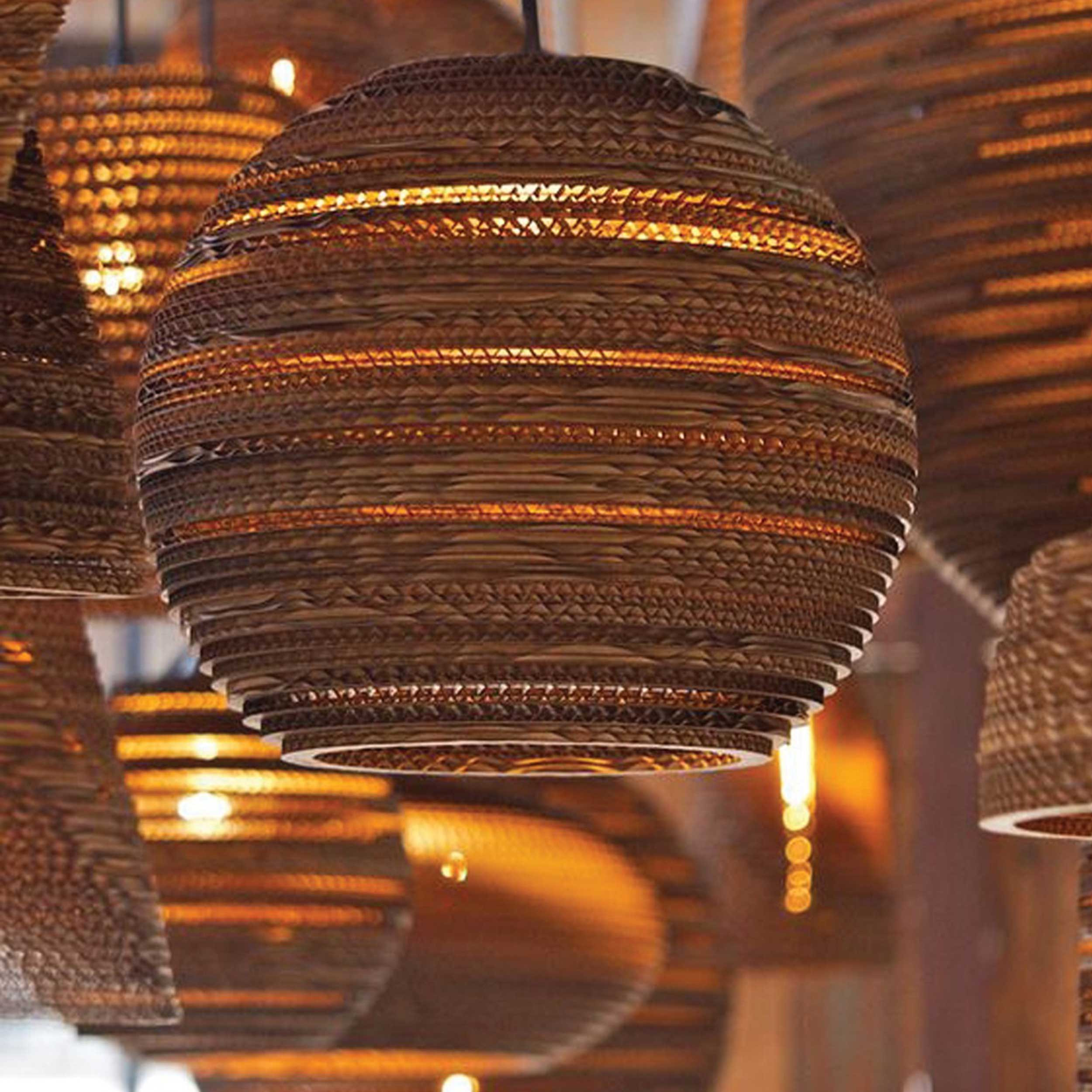 VK Light Noem E27 ovalna papirnata viseća lampa