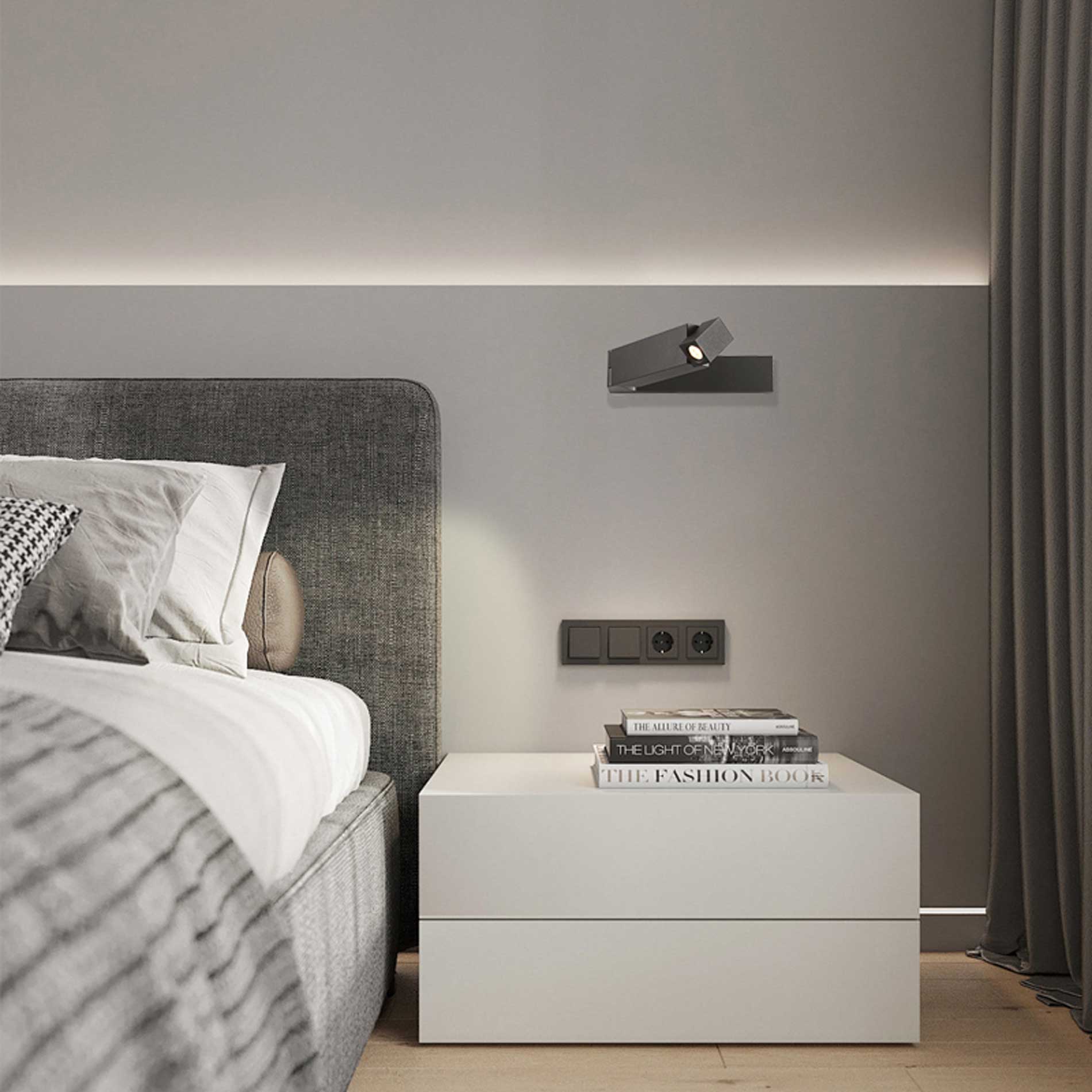 Slim reading arm LED nástěnné čtecí svítidlo