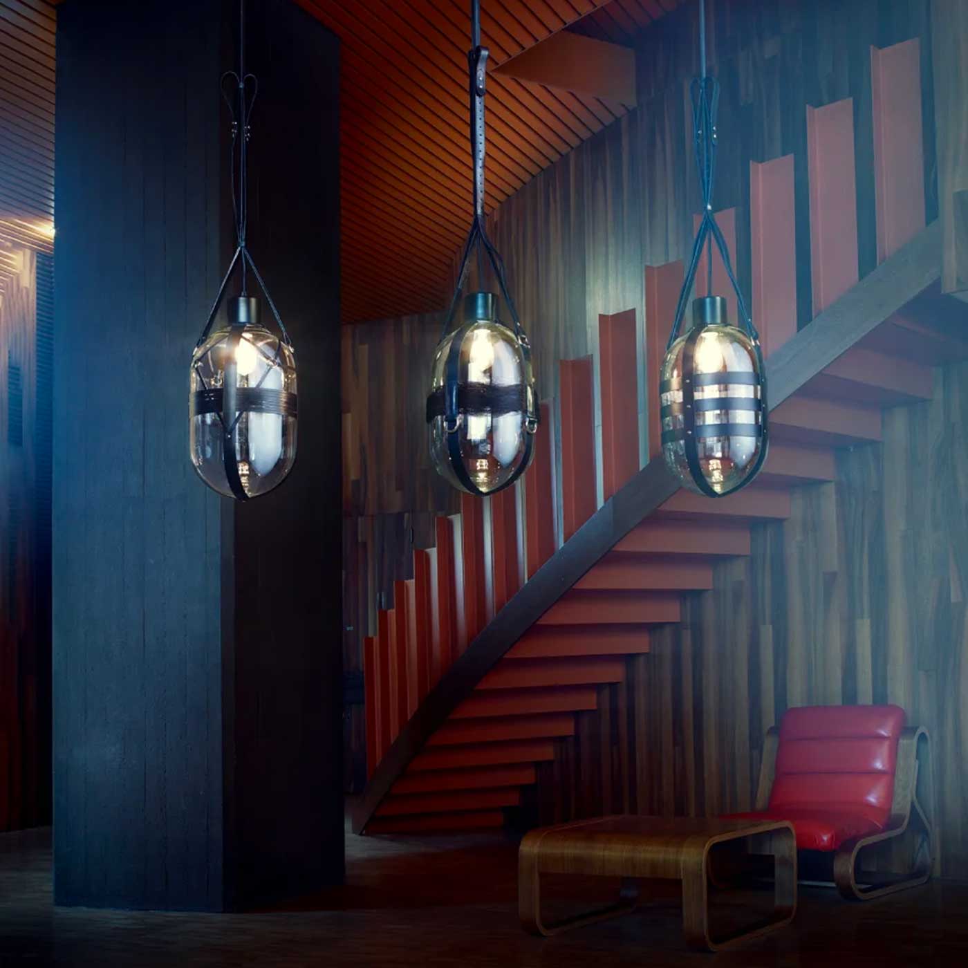 Bomma Tied-up romance E27 skleněné závěsné svítidlo