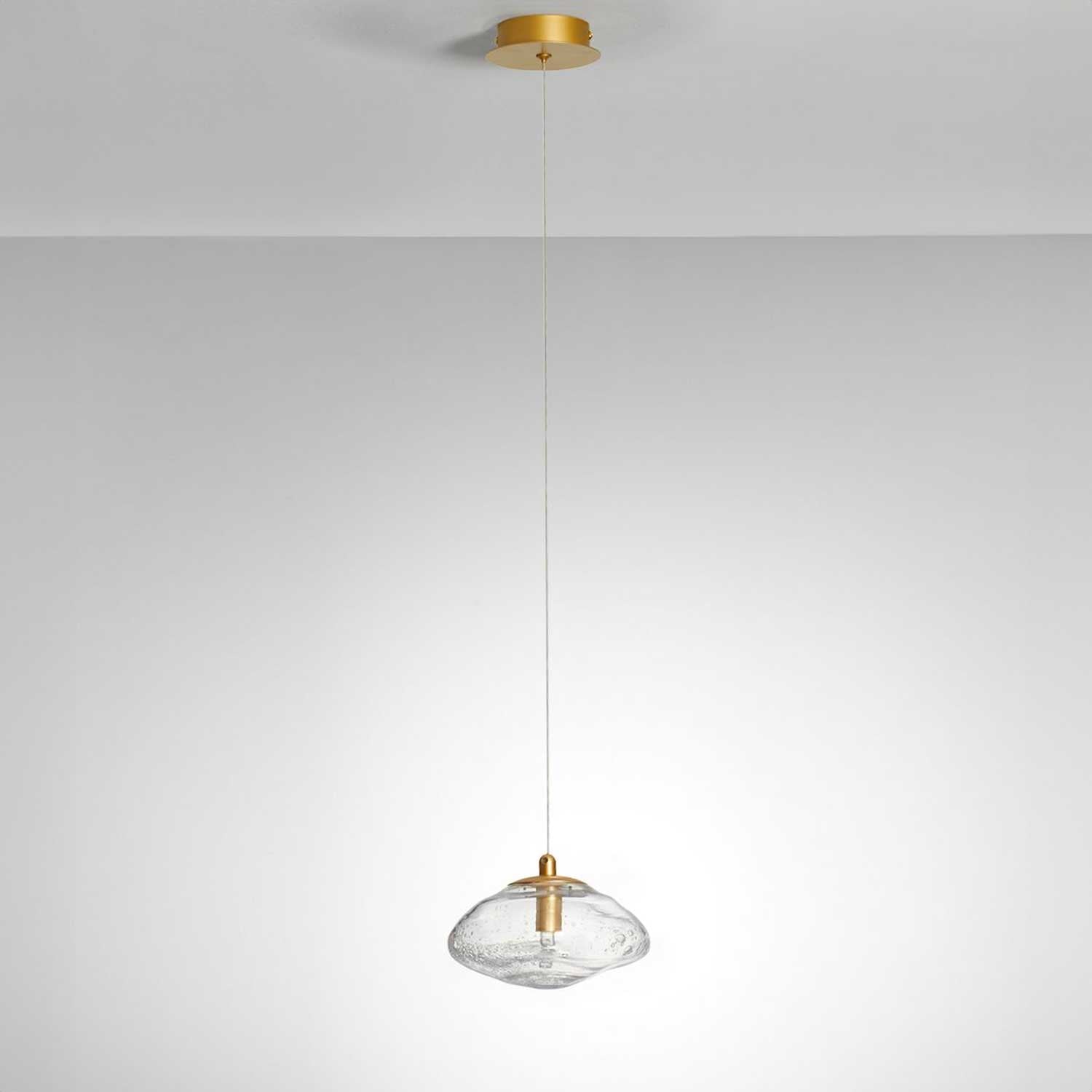 Nova Luce King G9 skleněné závěsné svítidlo zlaté