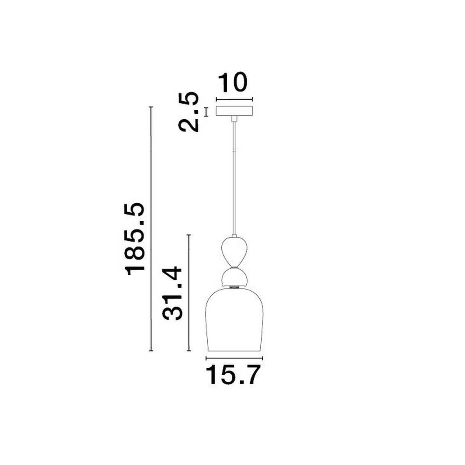 Nova Luce Murano E14 skleněné závěsné svítidlo