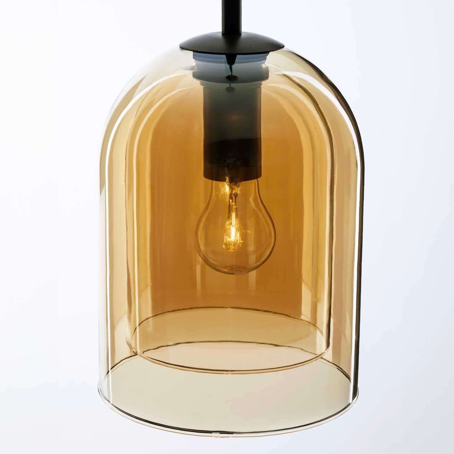 Nova Luce Velor single E27 skleněné závěsné svítidlo