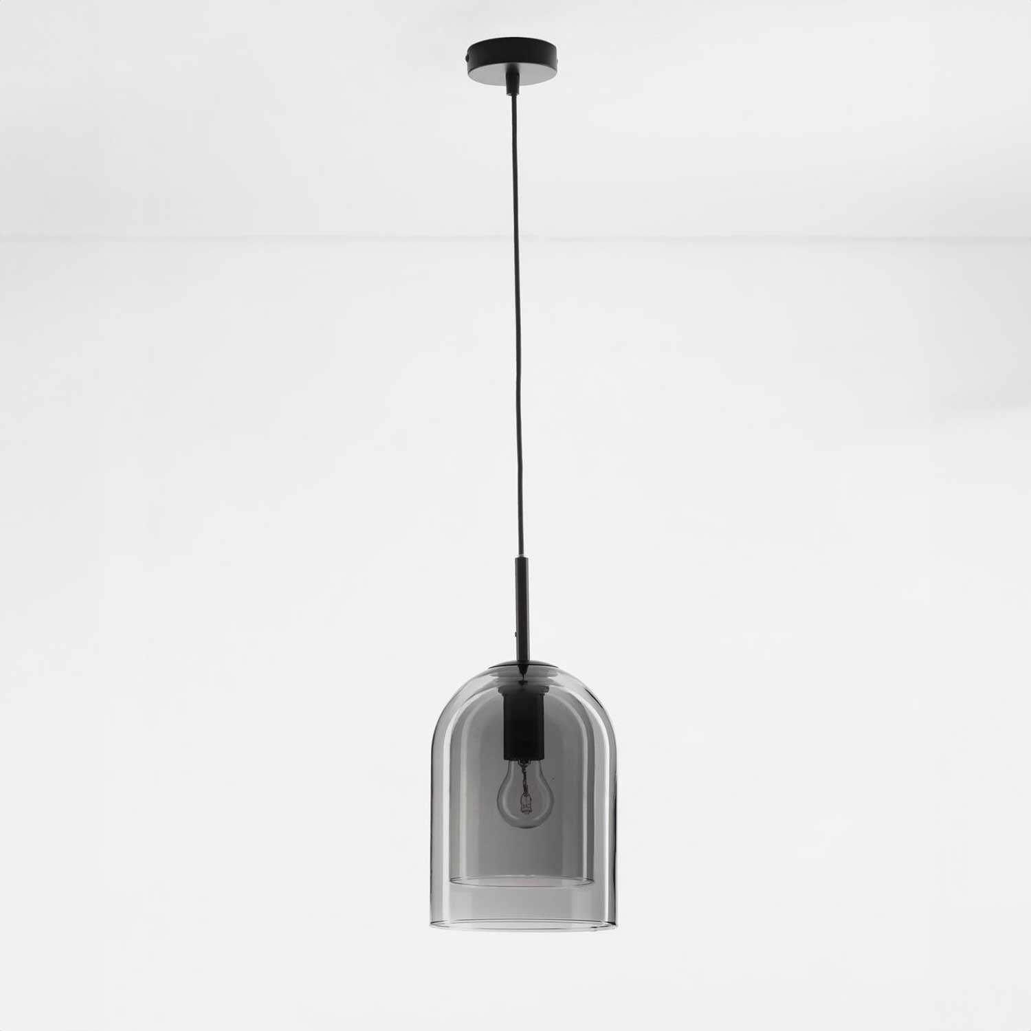 Nova Luce Velor single E27 skleněné závěsné svítidlo