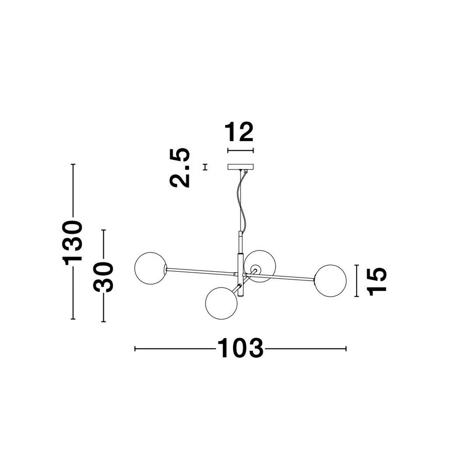 Nova Luce Vitra G9 závěsné svítidlo lustr