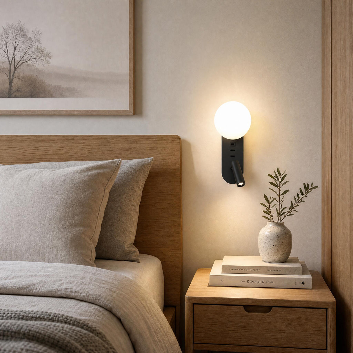 Zidna LED svjetiljka Reading Ambient s USB-om